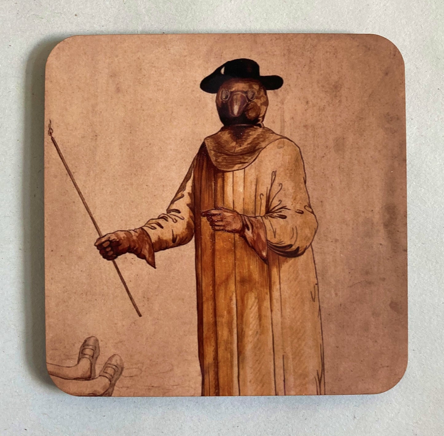Plague Doctor coasters - set of 4