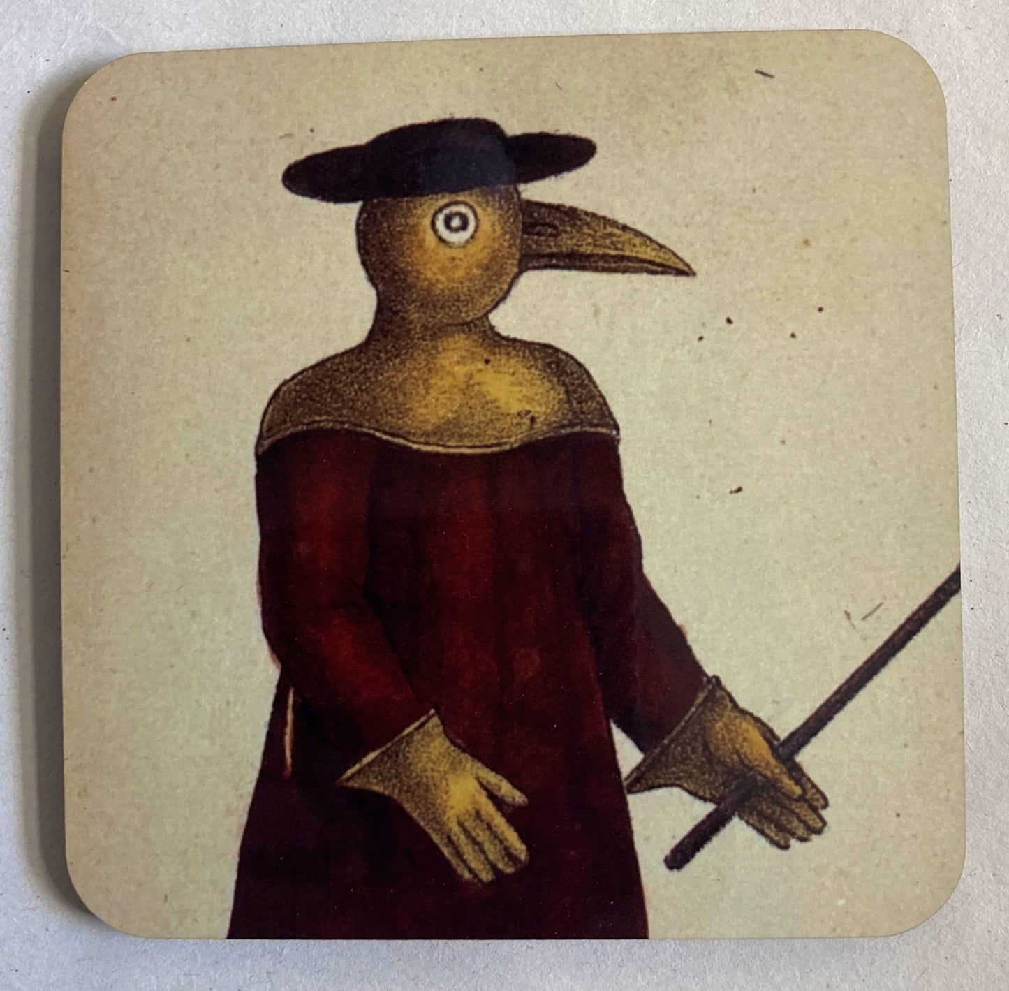 Plague Doctor coasters - set of 4