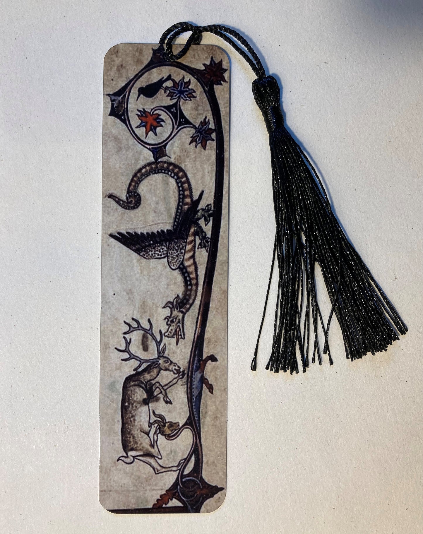 Medieval Dragon and Stag Bookmark (aluminium) - Choose from 3 sizes