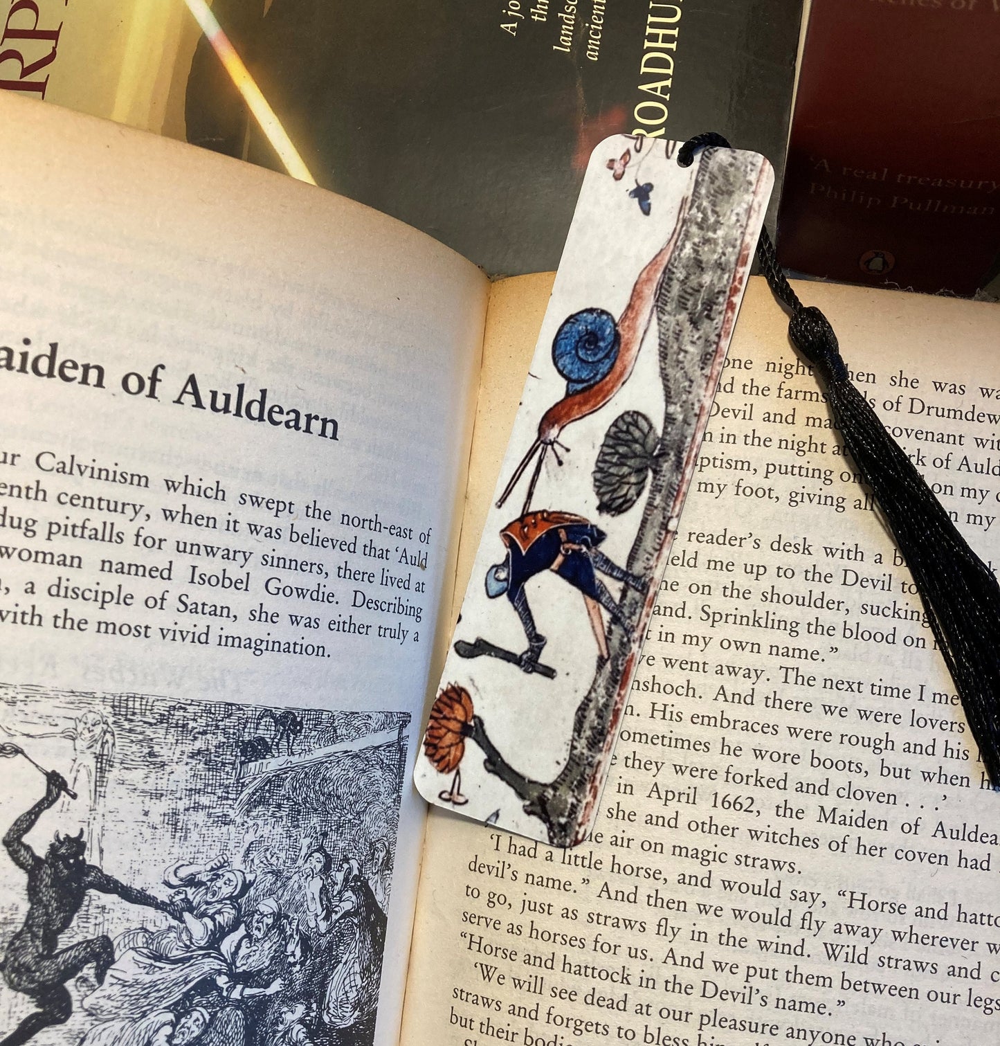 Medieval Knight and Snail Bookmark (aluminium) - Choose from 3 sizes