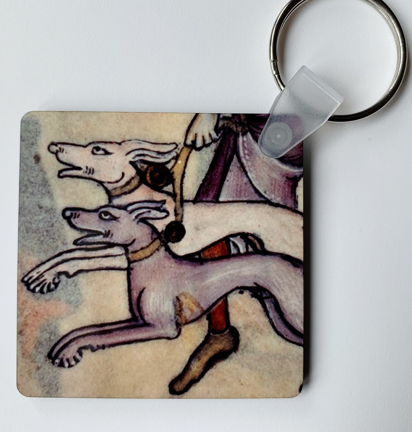 Medieval Greyhound Keyring (double sided)