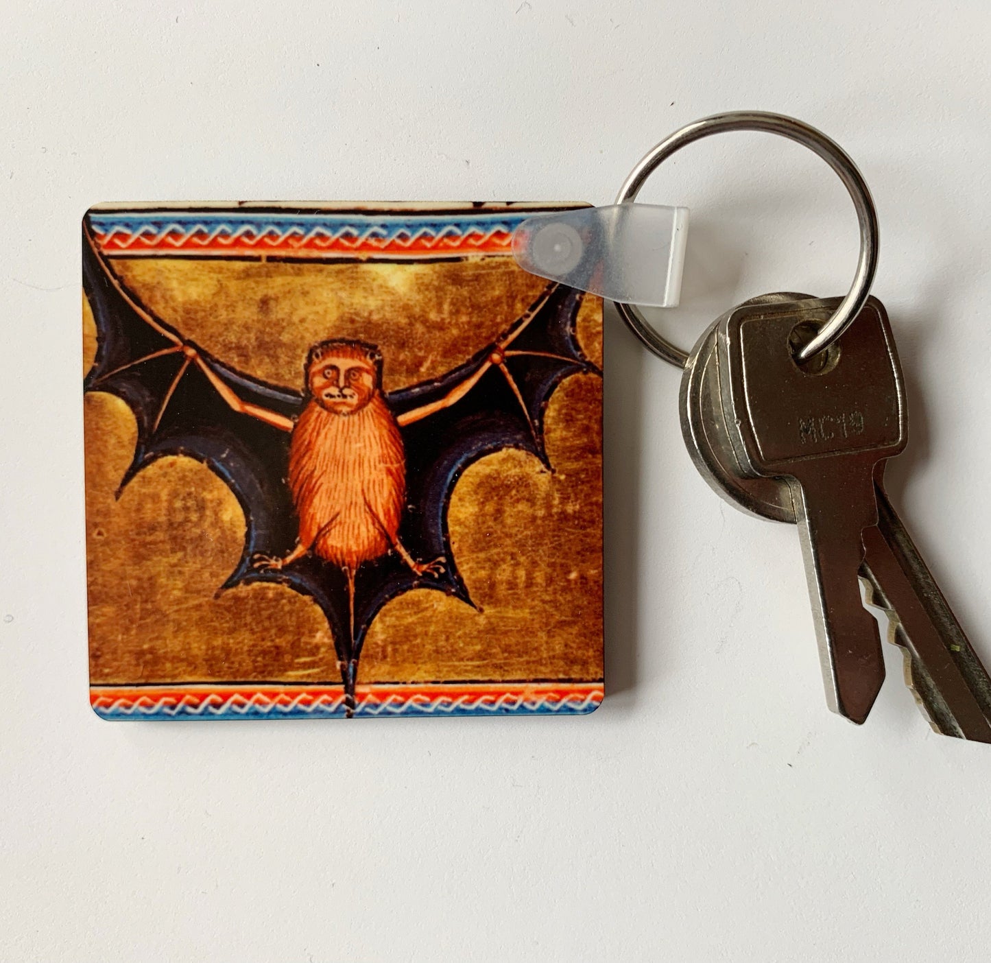Medieval Bats Keyring (double sided)