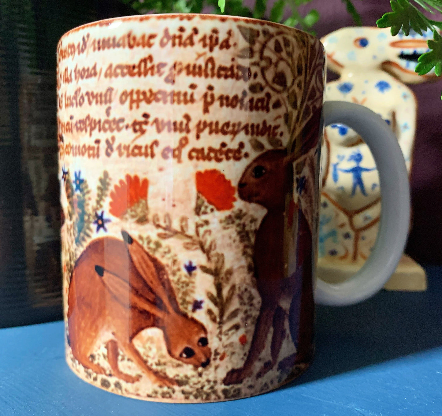 Medieval Hare and Wildlife Mug - Cocharelli Codex