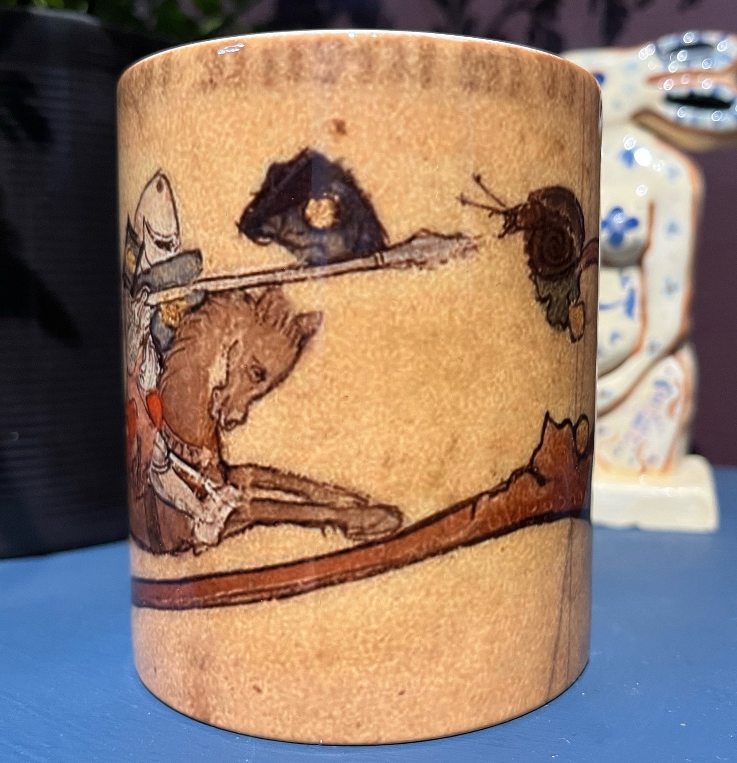 Knight Jousting Snail mug