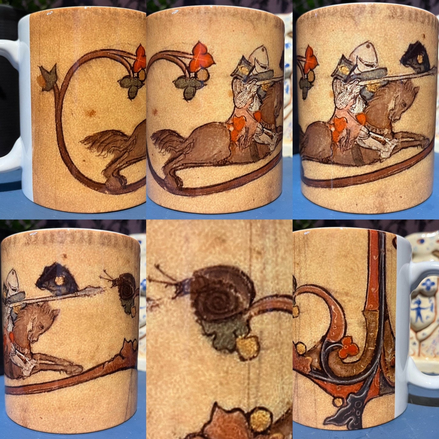Knight Jousting Snail mug