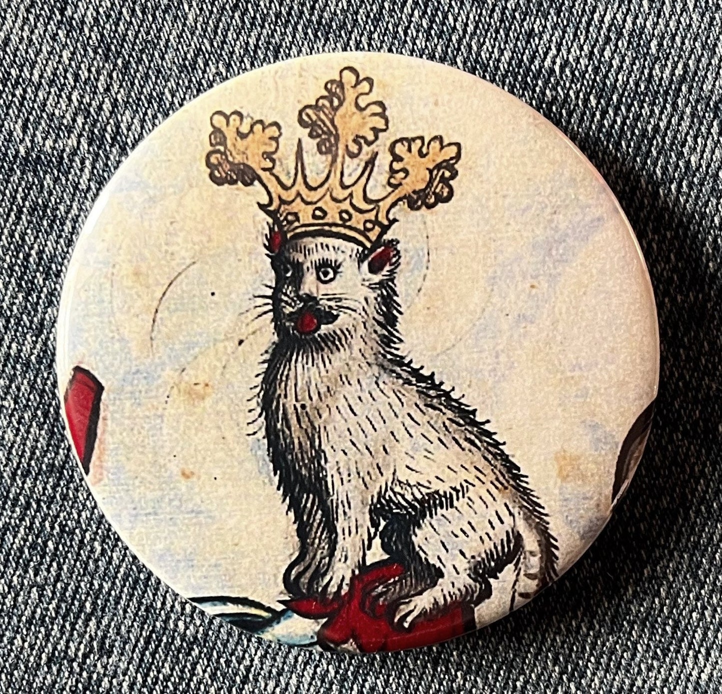 Medieval Cat Button Badge 32mm - Choose from 6 designs