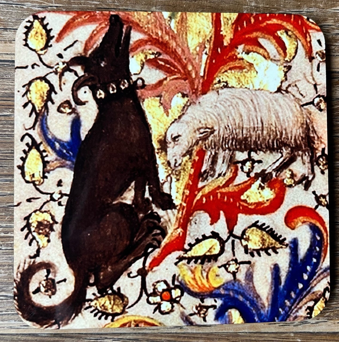 Medieval dog coasters - set of 4
