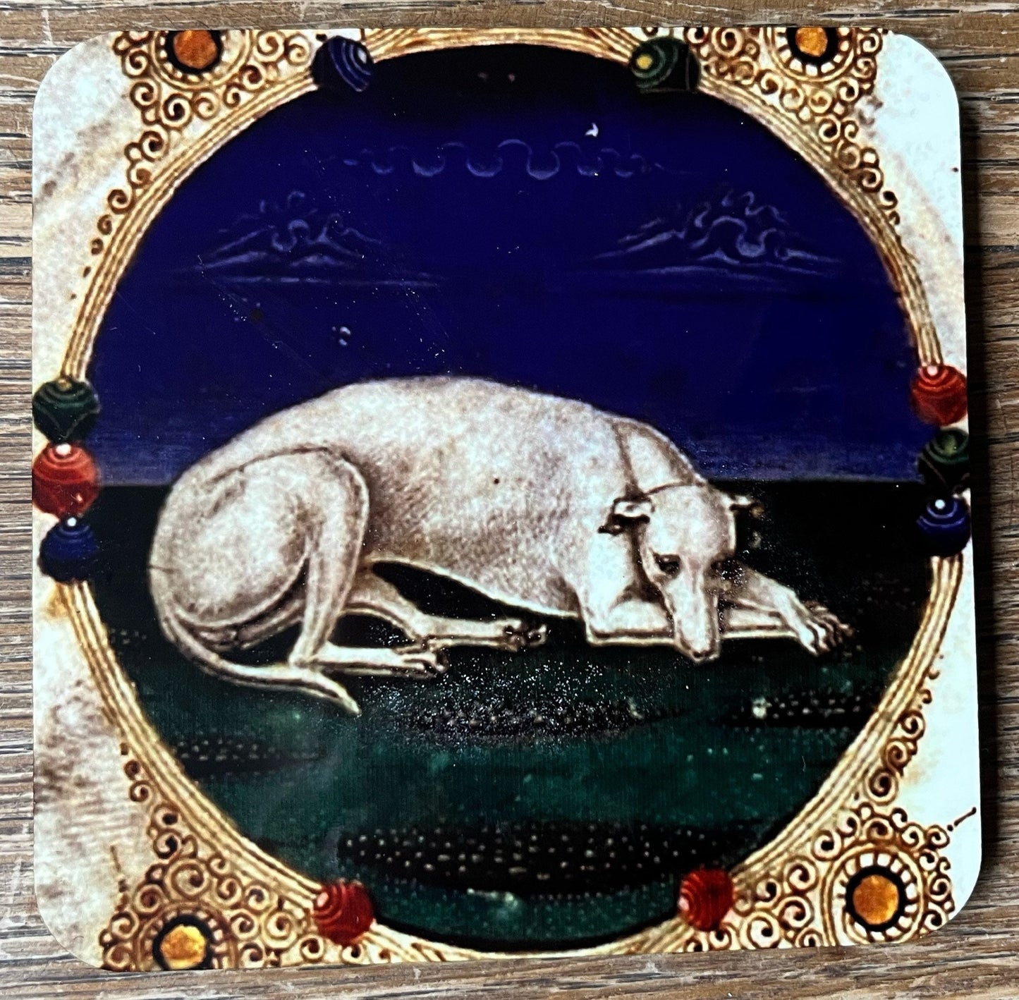 Medieval Greyhound coasters - set of 4