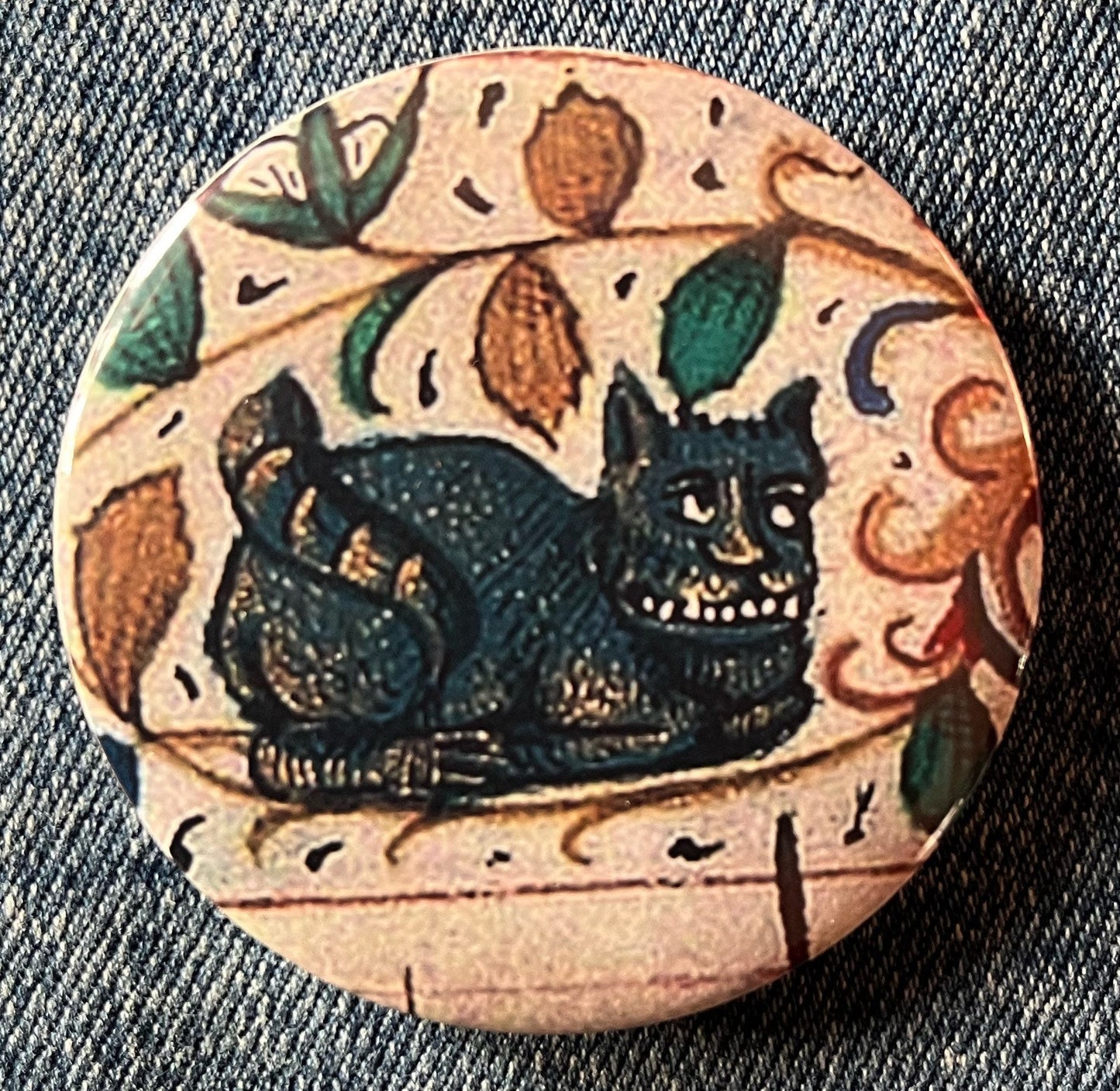 Medieval Cat Button Badge 32mm - Choose from 6 designs