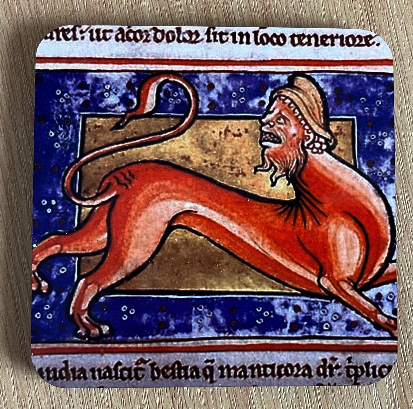 Medieval Manticore coasters - set of 4