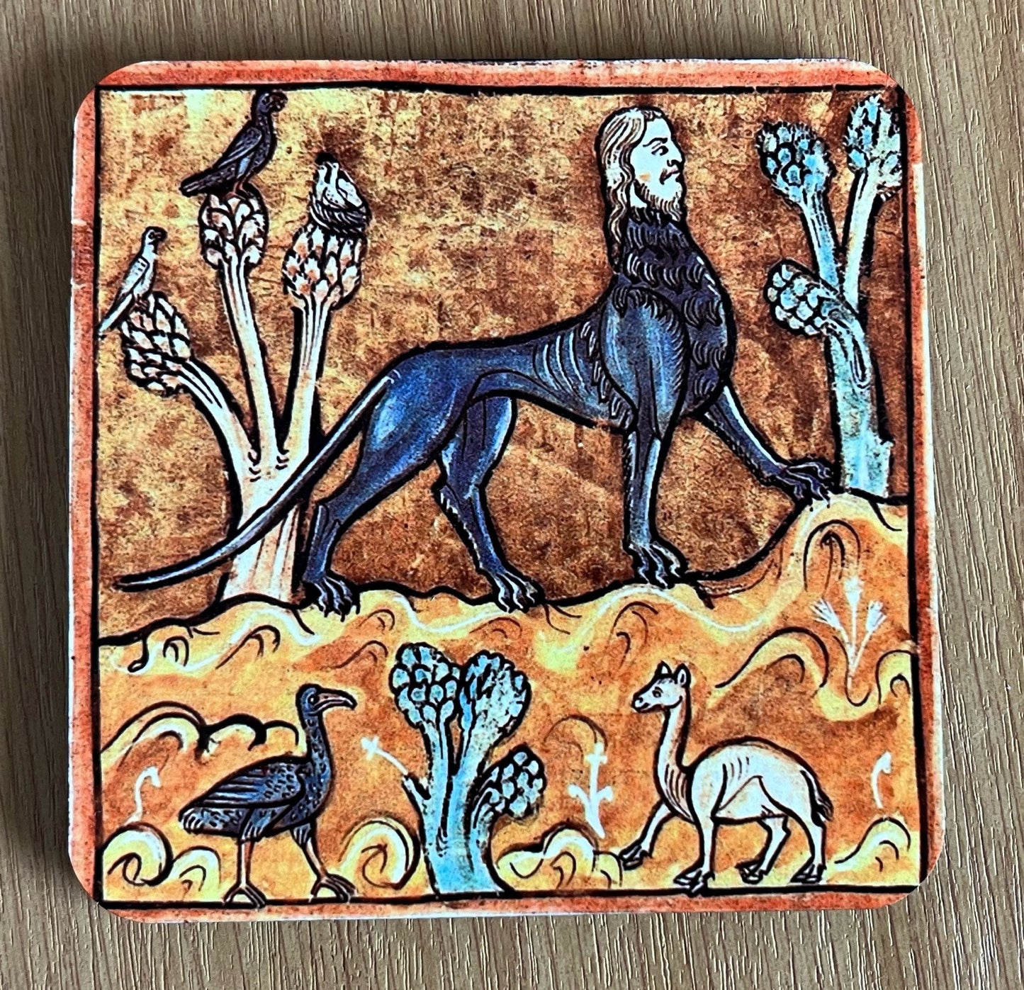 Medieval Manticore coasters - set of 4