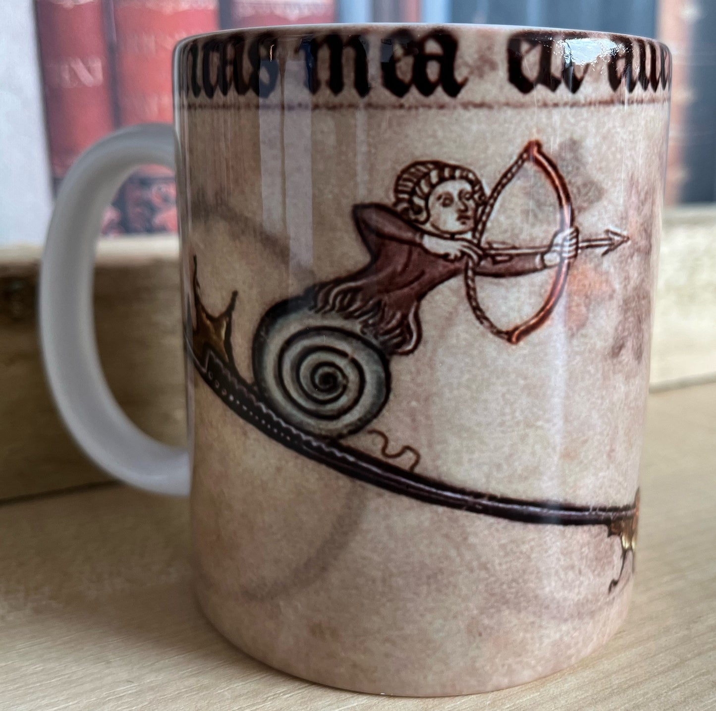 Medieval Duelling Rabbit on Lion and Snail/man Mug