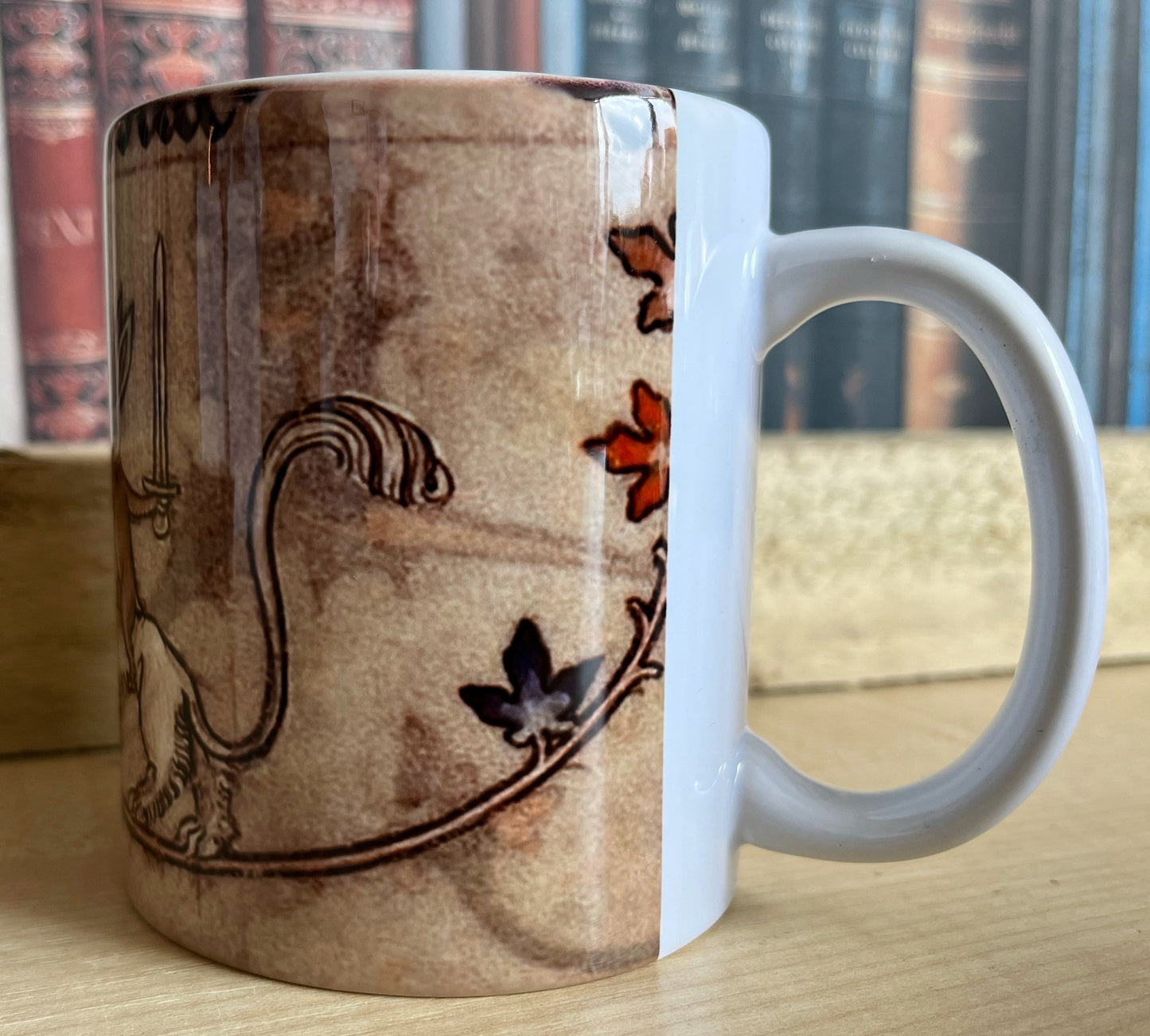 Medieval Duelling Rabbit on Lion and Snail/man Mug