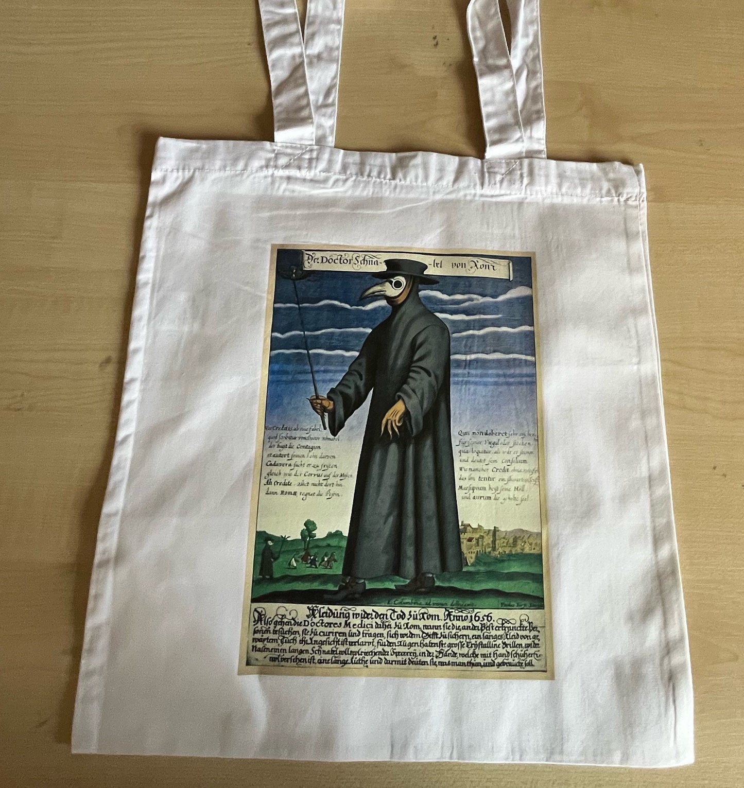 Plague Dr Tote Bag - cotton
