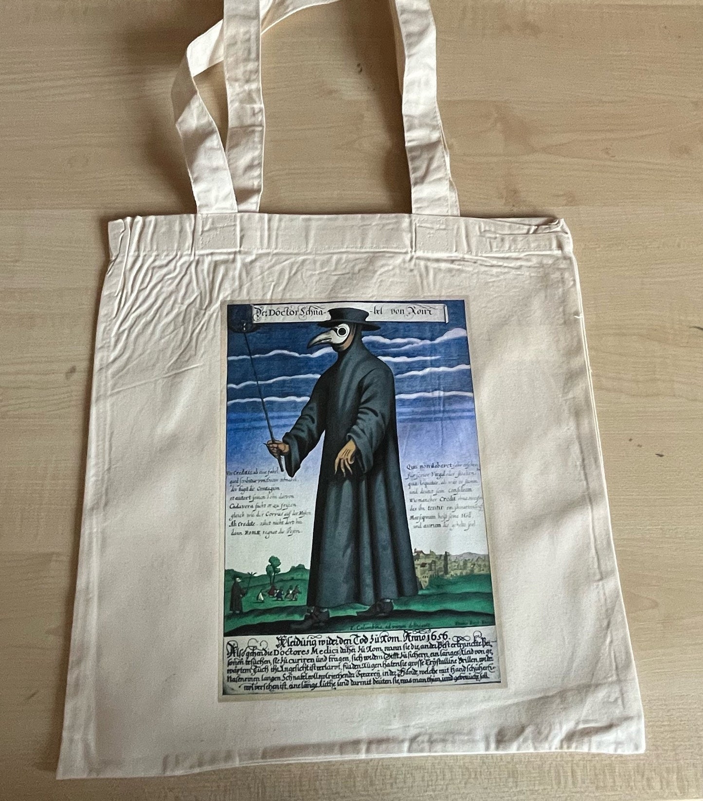 Plague Dr Tote Bag - cotton