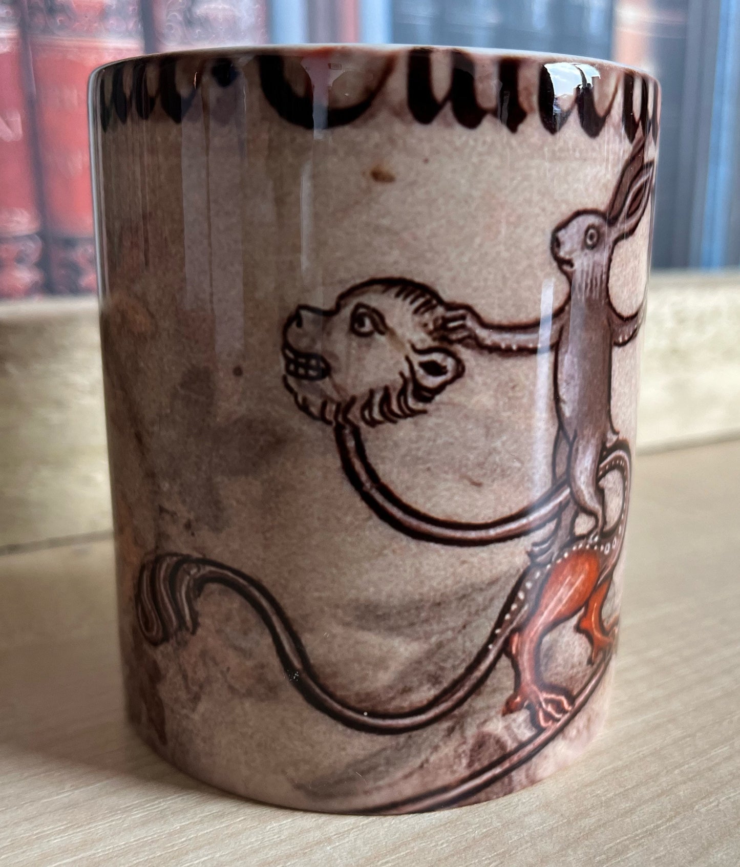 Medieval Duelling Rabbit with Club Mug