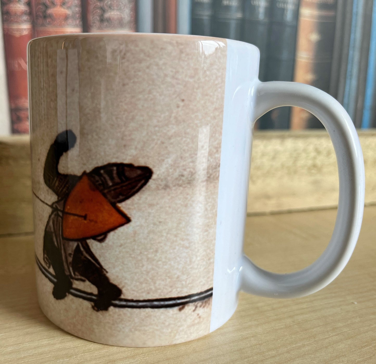 Medieval Duelling Rabbit and Knight Mug