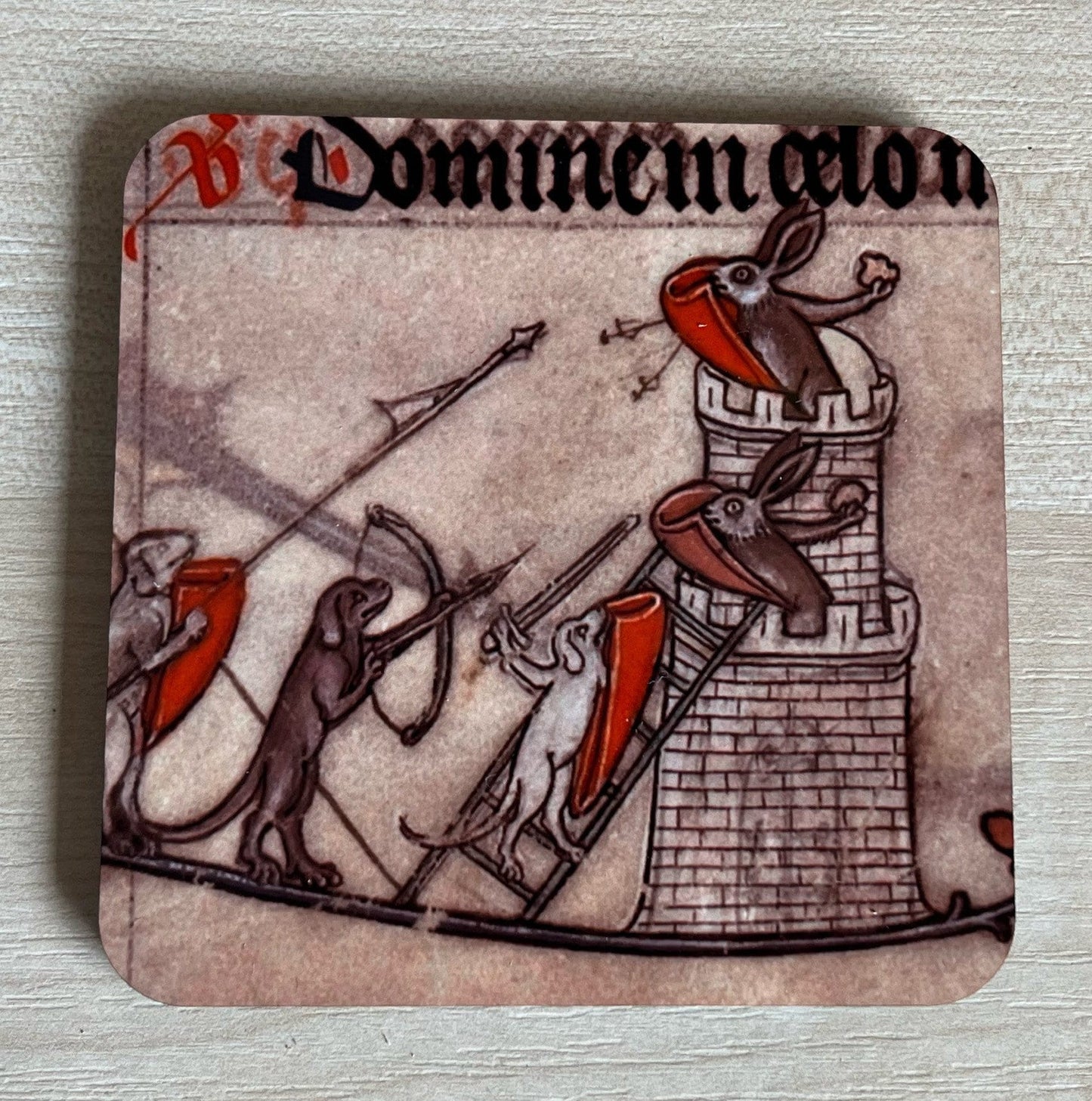 Battle Bunny coasters - set of 4