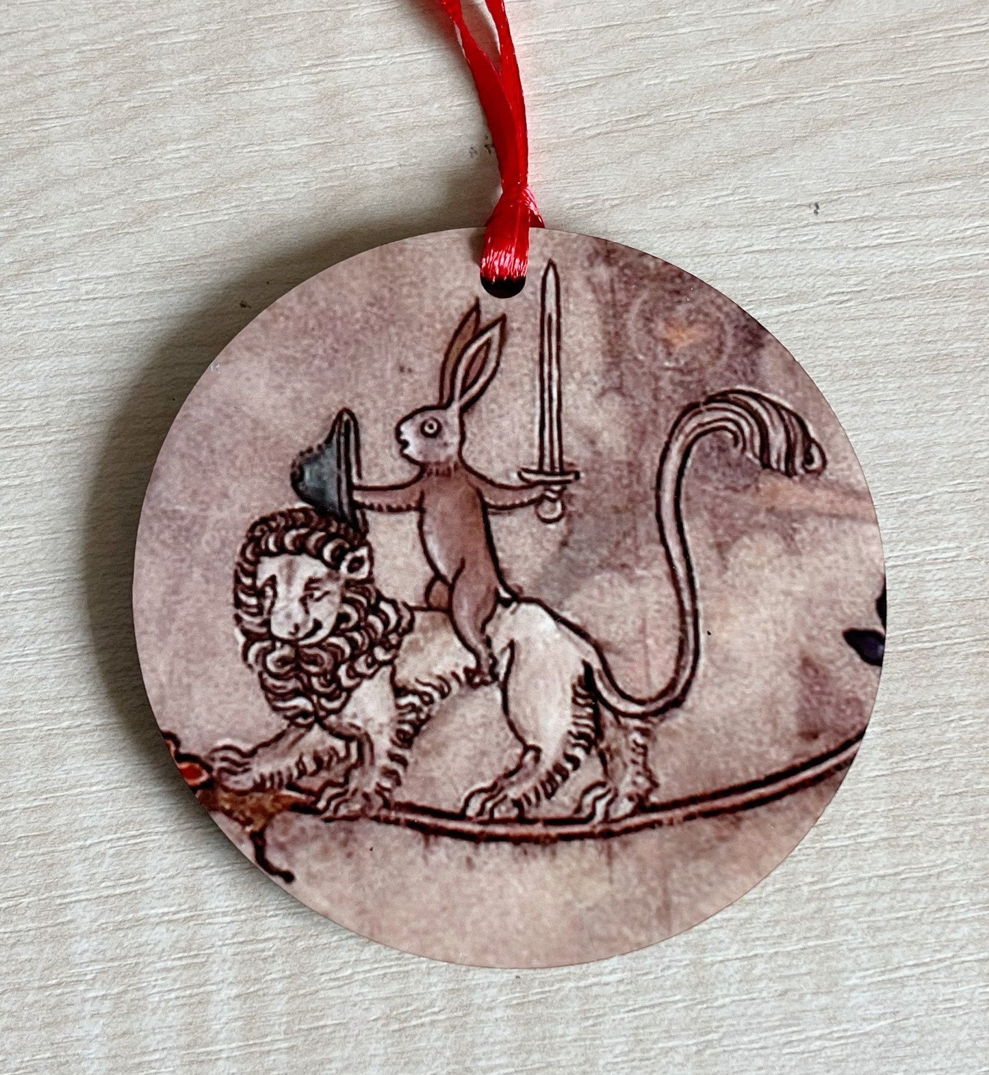 Medieval Rabbit Tree Decorations - Double sided