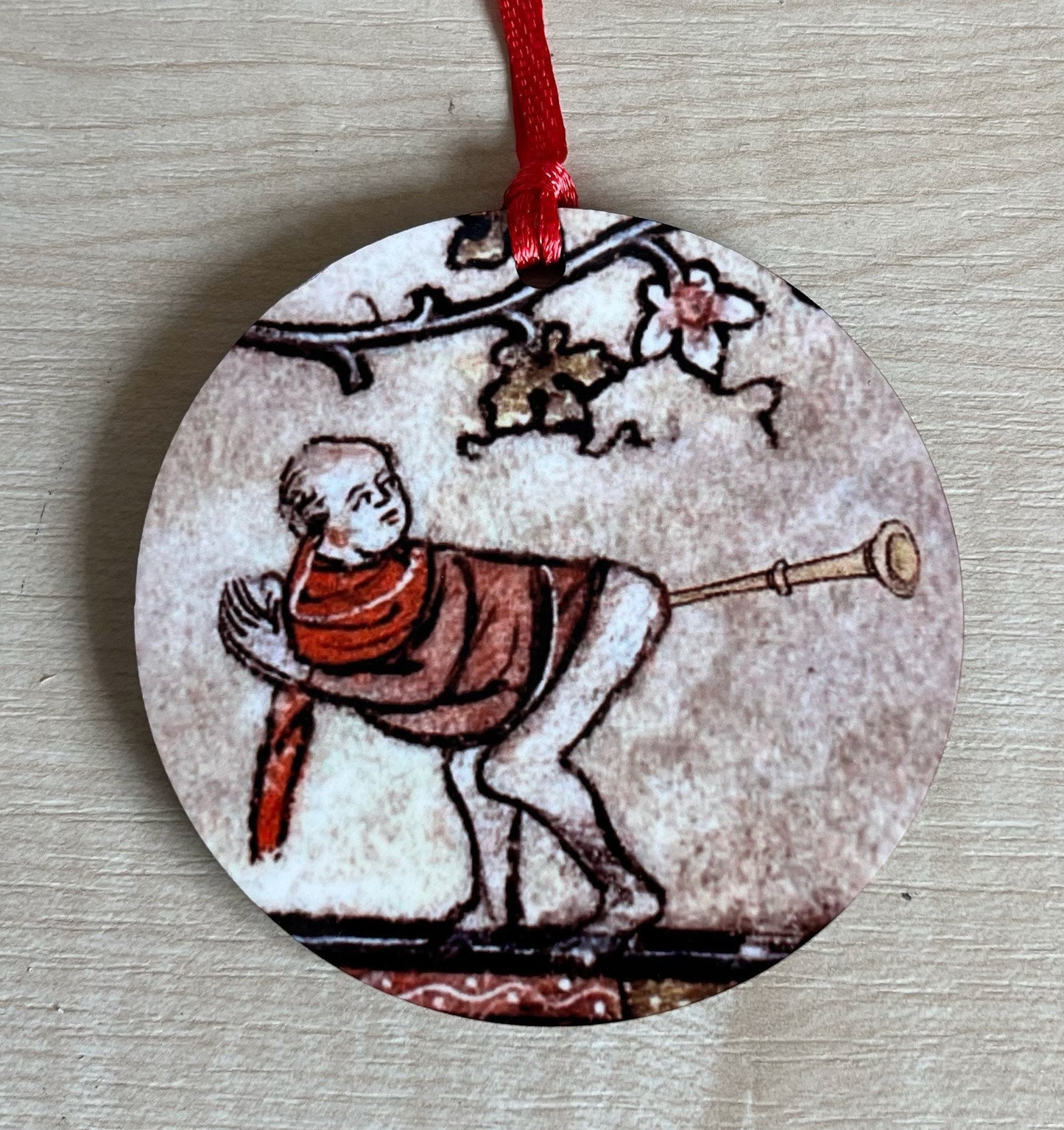 Medieval Butt Trumpet Tree Decorations - Double sided