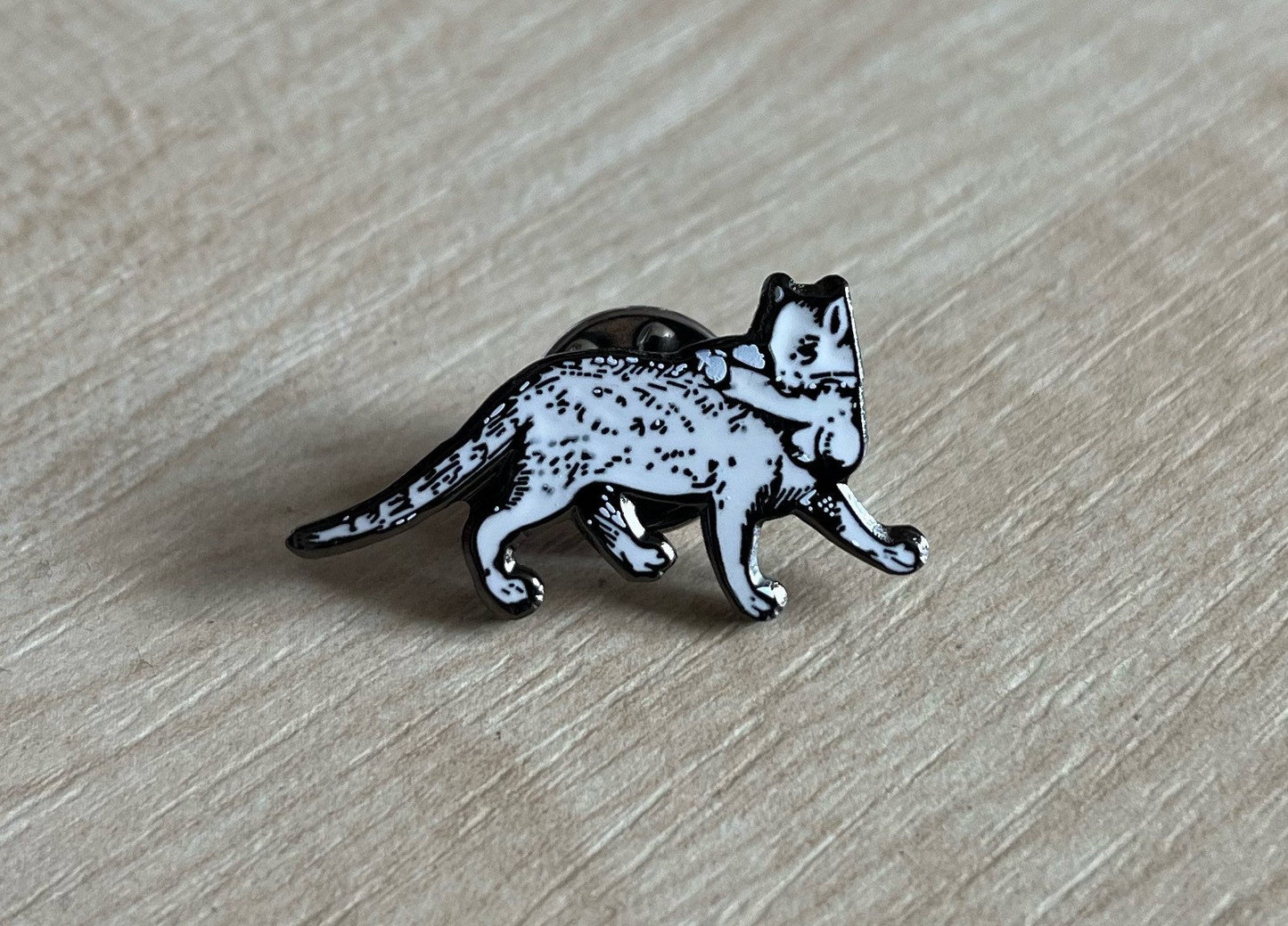 Enamel Penis Stealing Cat Lapel Pin