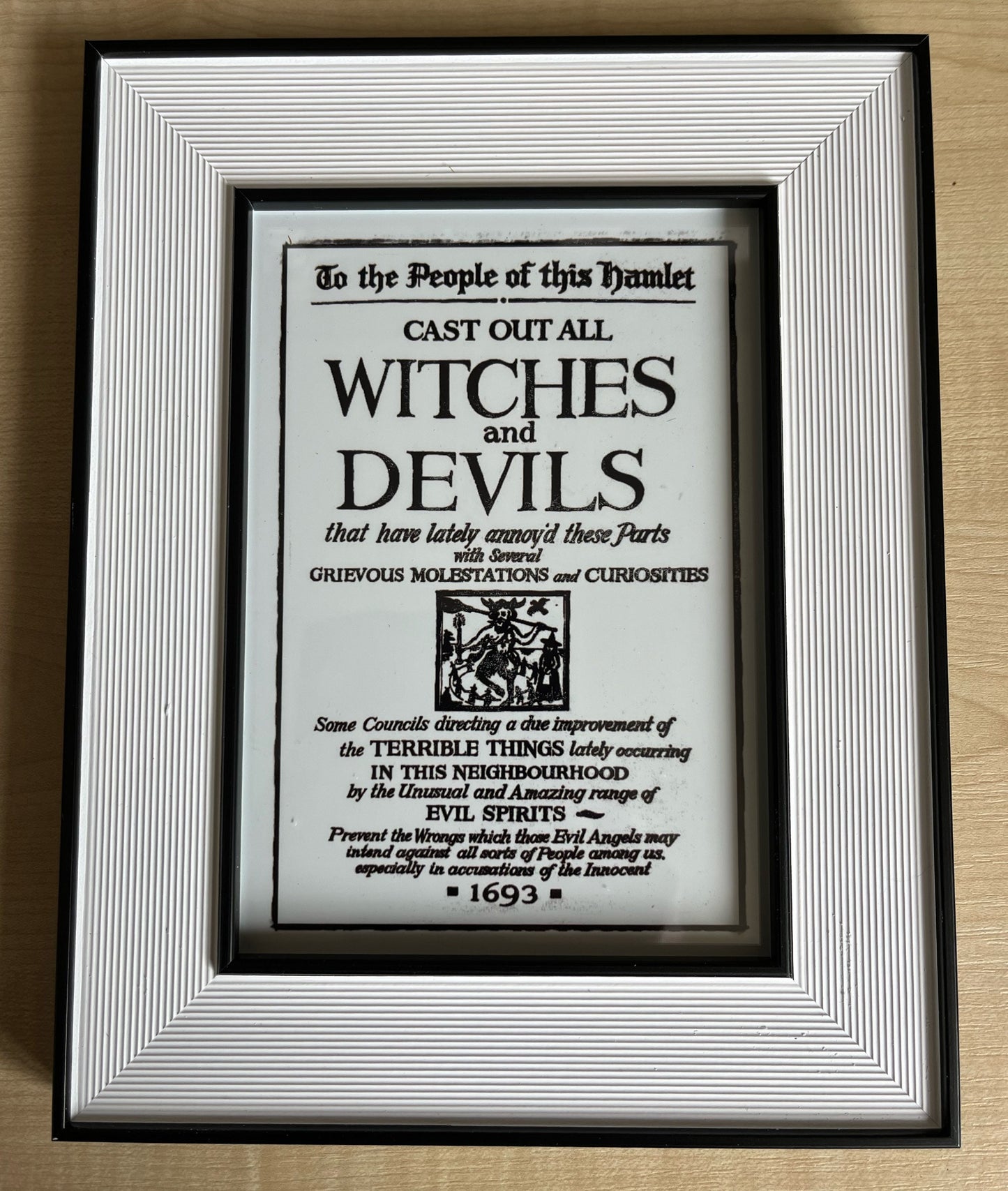Cast out devils framed print