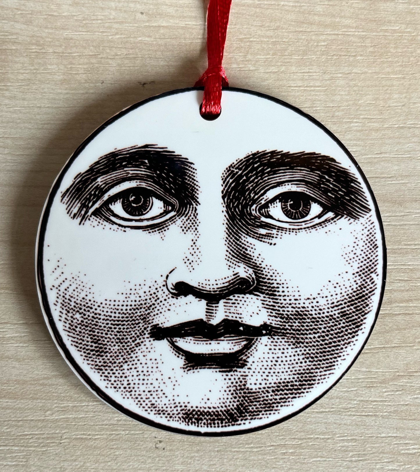 Vintage Sun and Moon Tree Decorations - Double sided