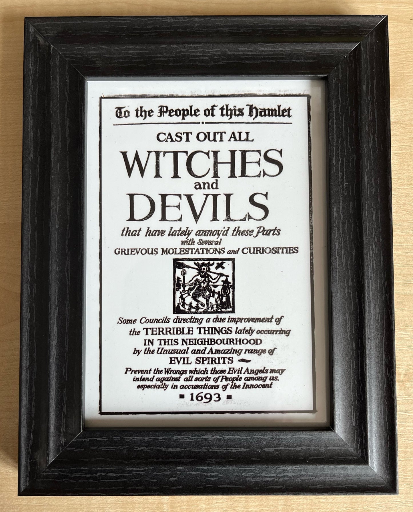 Cast out devils framed print