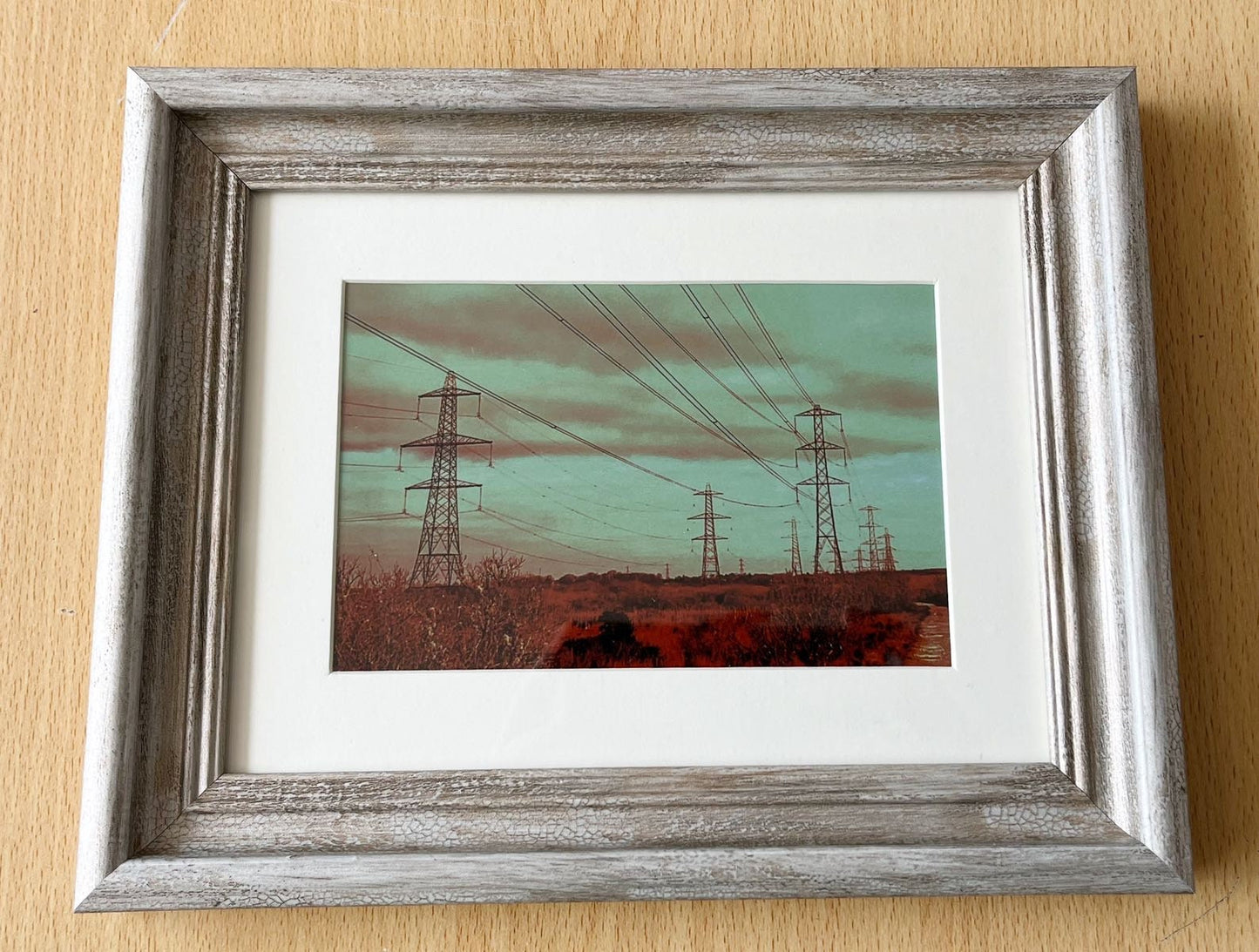 Hauntology Skies Pylon Framed Print - Choose from 2 frame styles