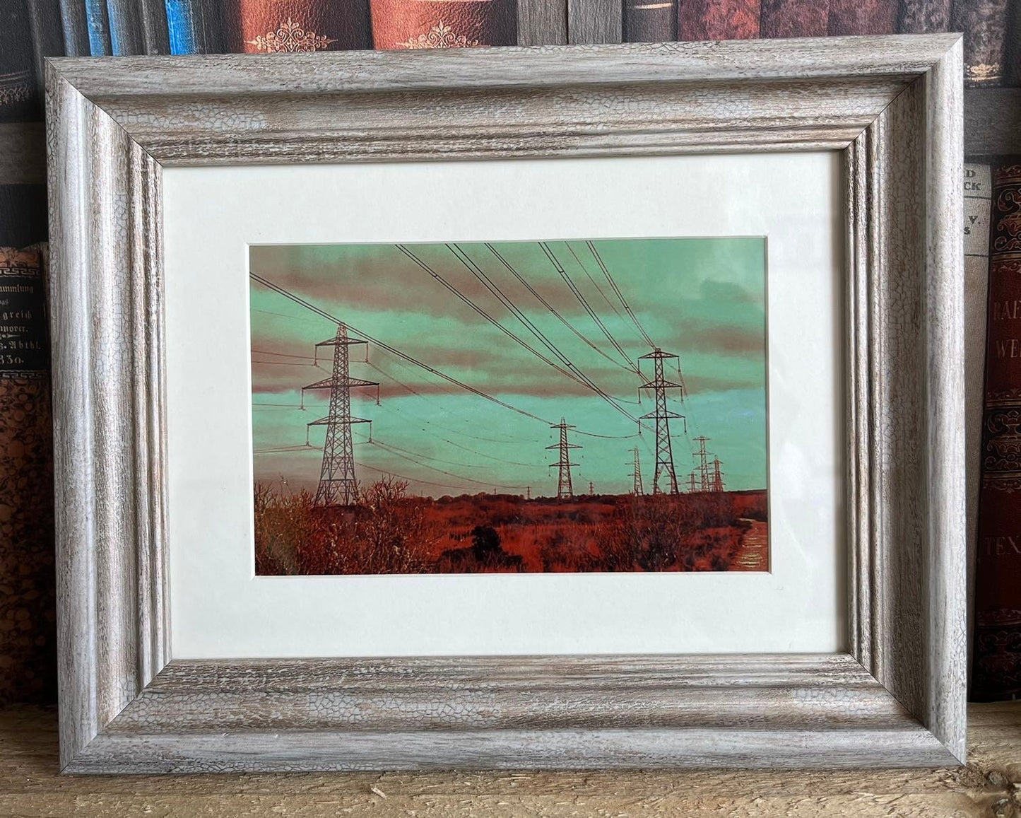 Hauntology Skies Pylon Framed Print - Choose from 2 frame styles