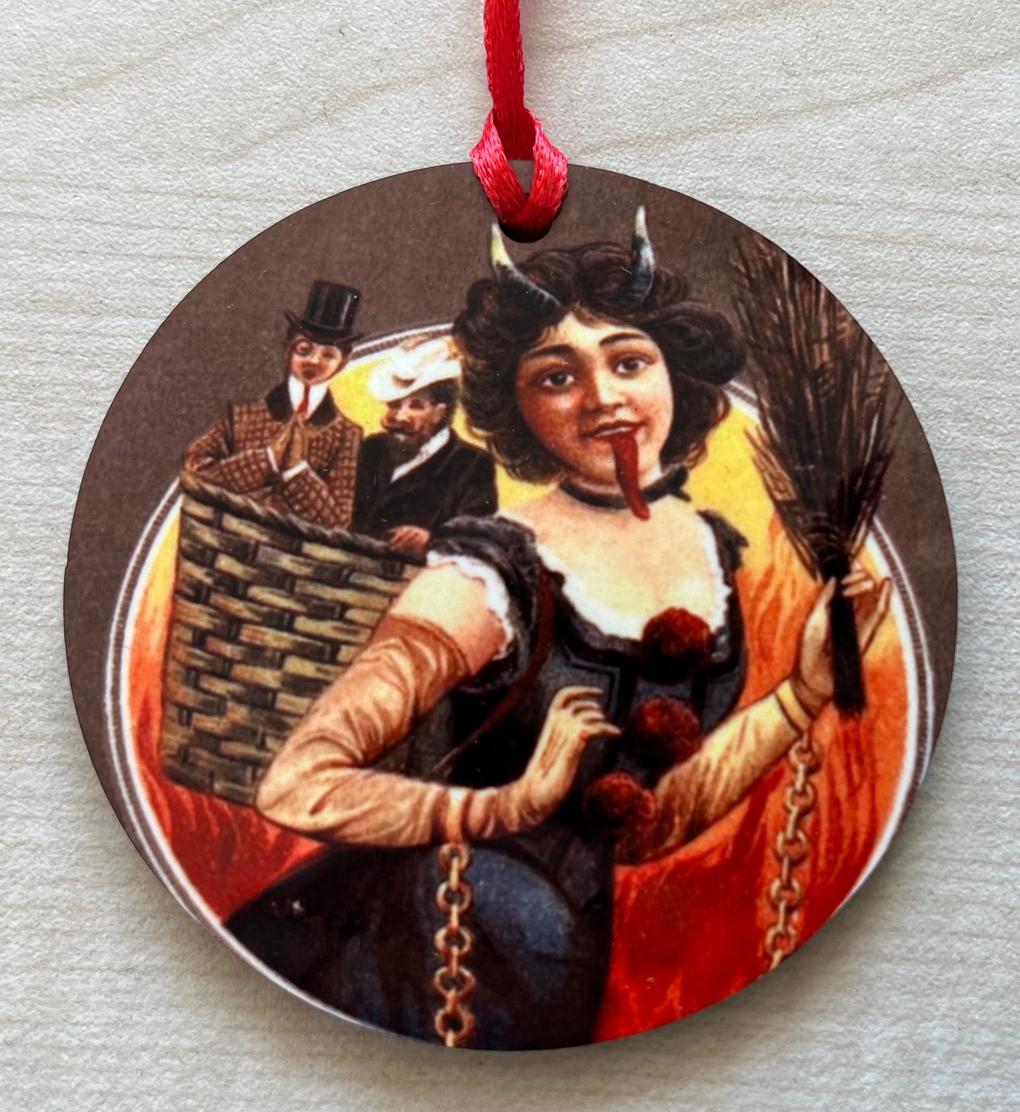 Lady Krampus Tree Decorations - double sided