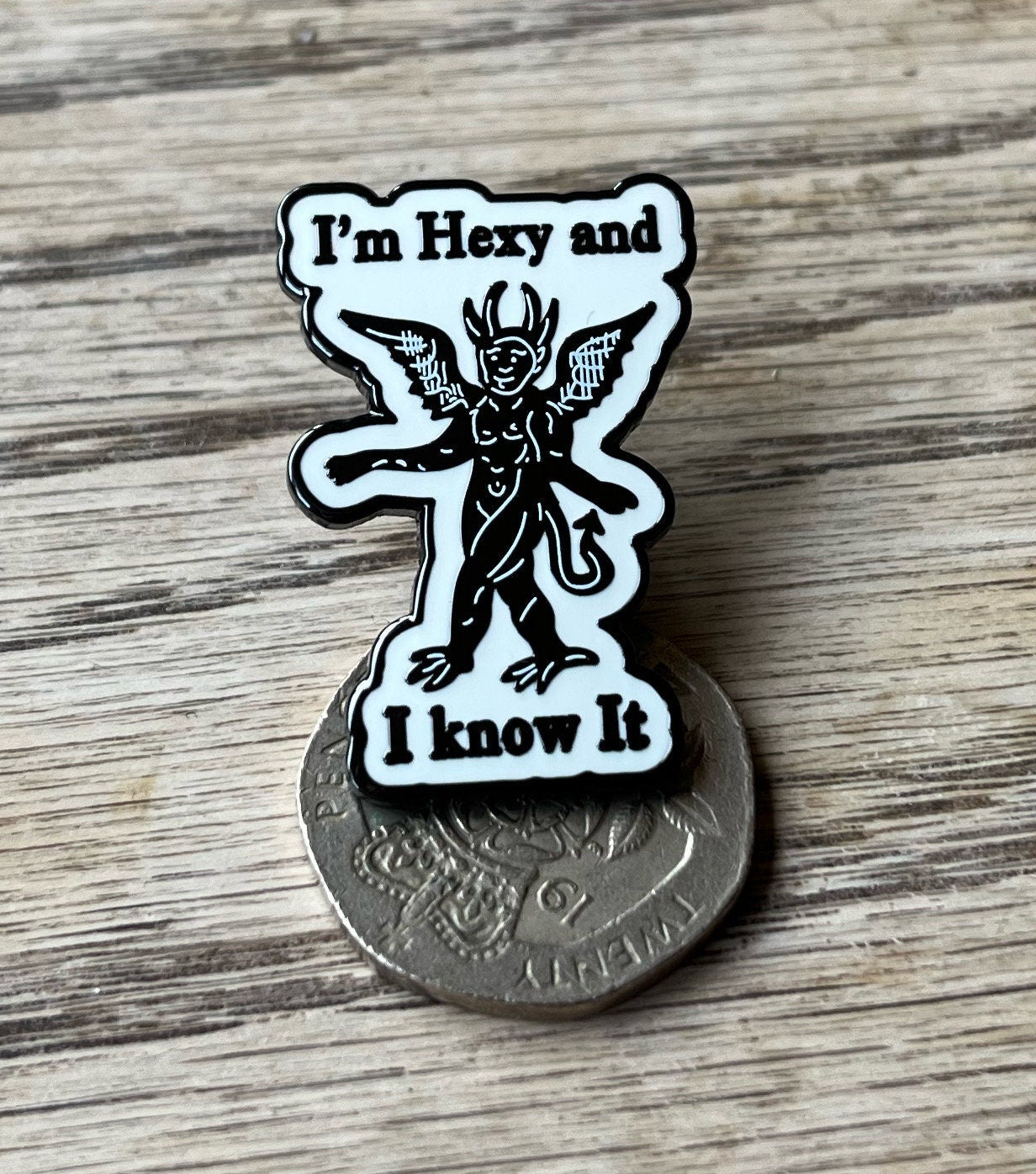 Enamel Hexy and I know it Lapel Pin