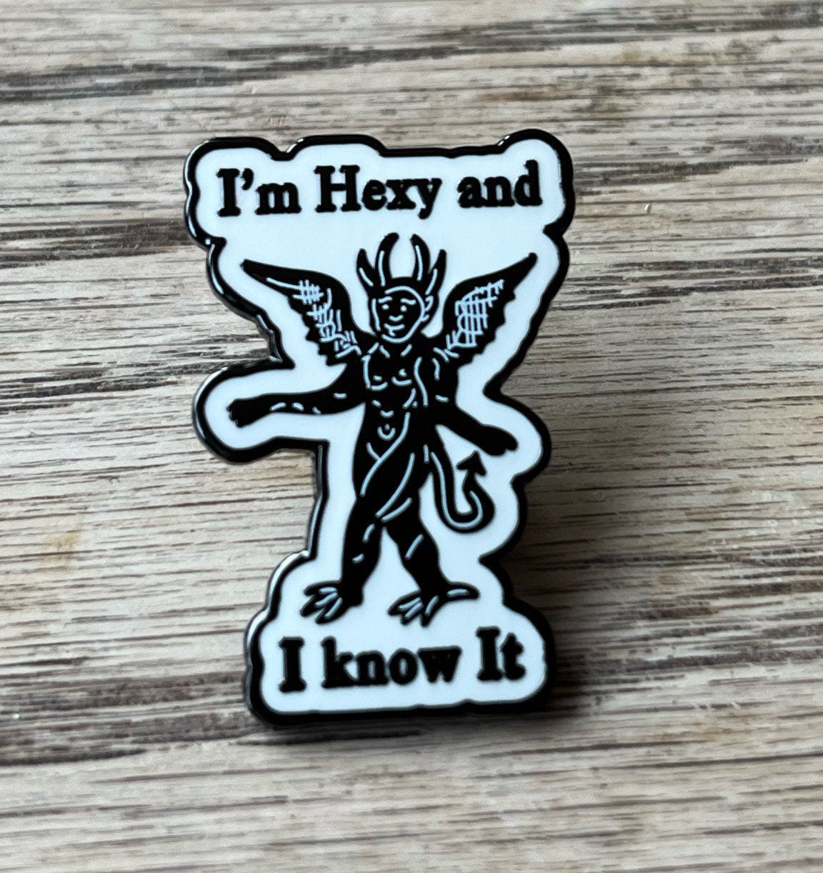 Enamel Hexy and I know it Lapel Pin
