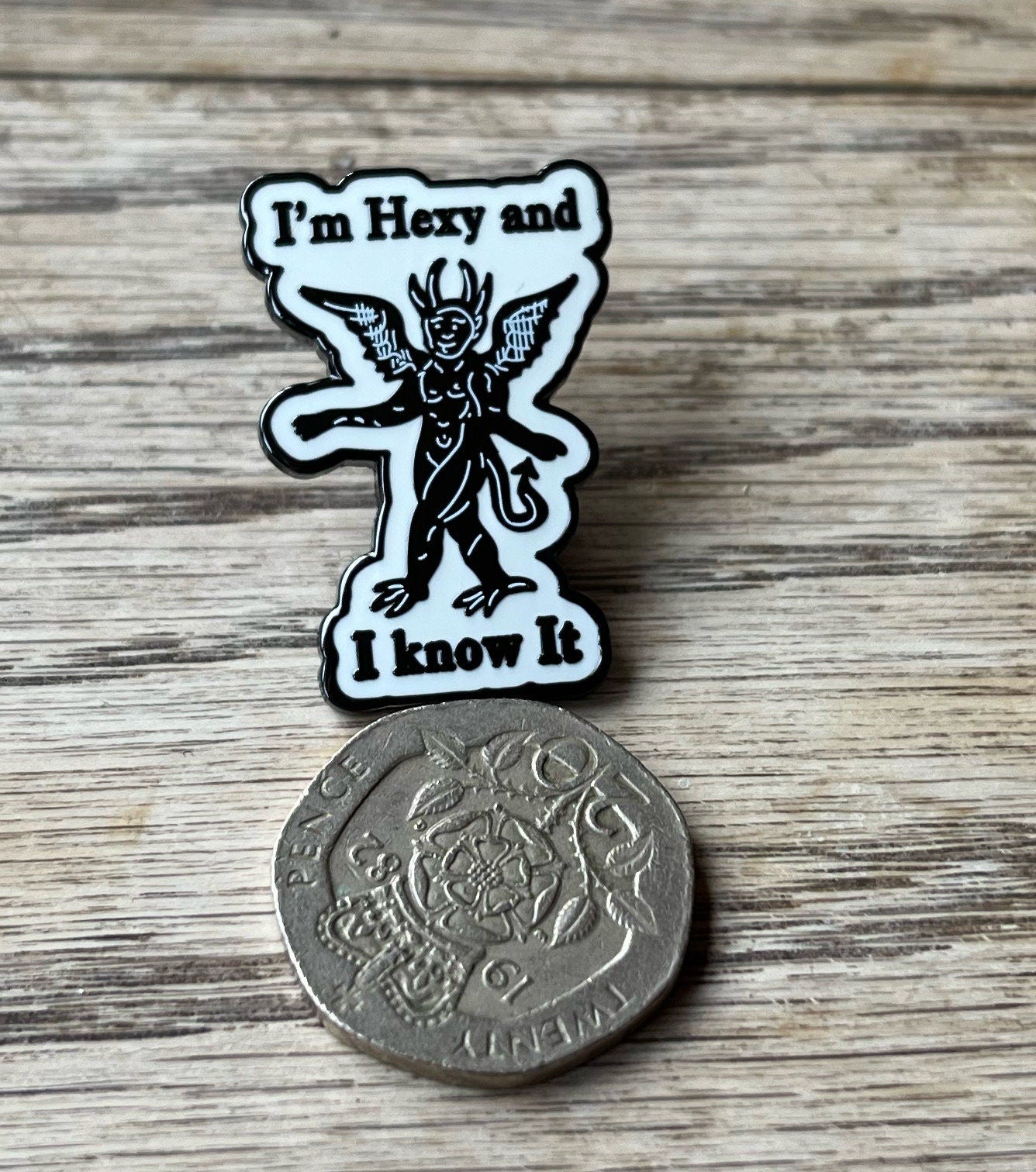 Enamel Hexy and I know it Lapel Pin