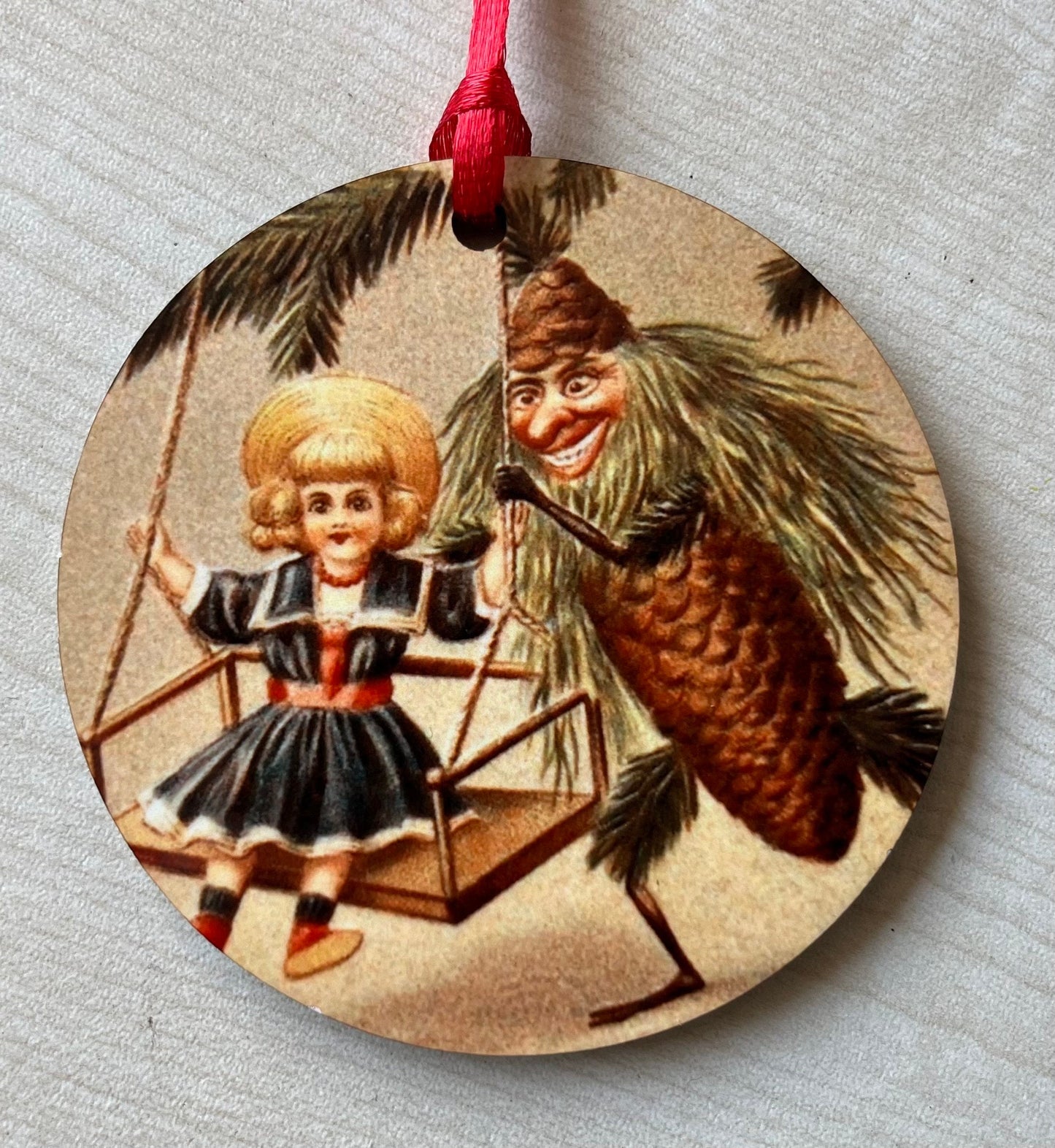 Creepy Vintage Christmas Tree Decorations (set 1) - Double sided