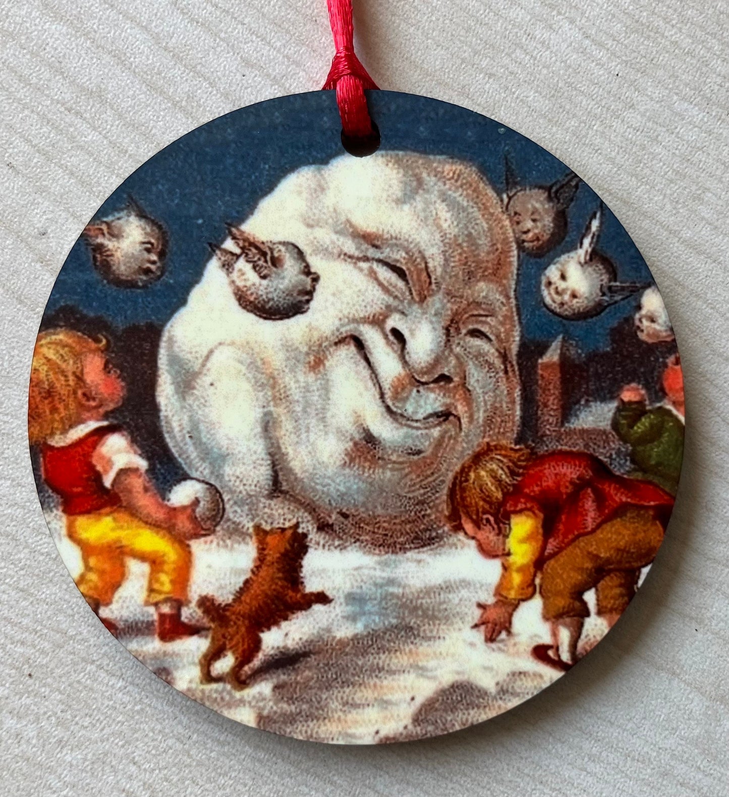 Creepy Vintage Christmas Tree Decorations (set 1) - Double sided