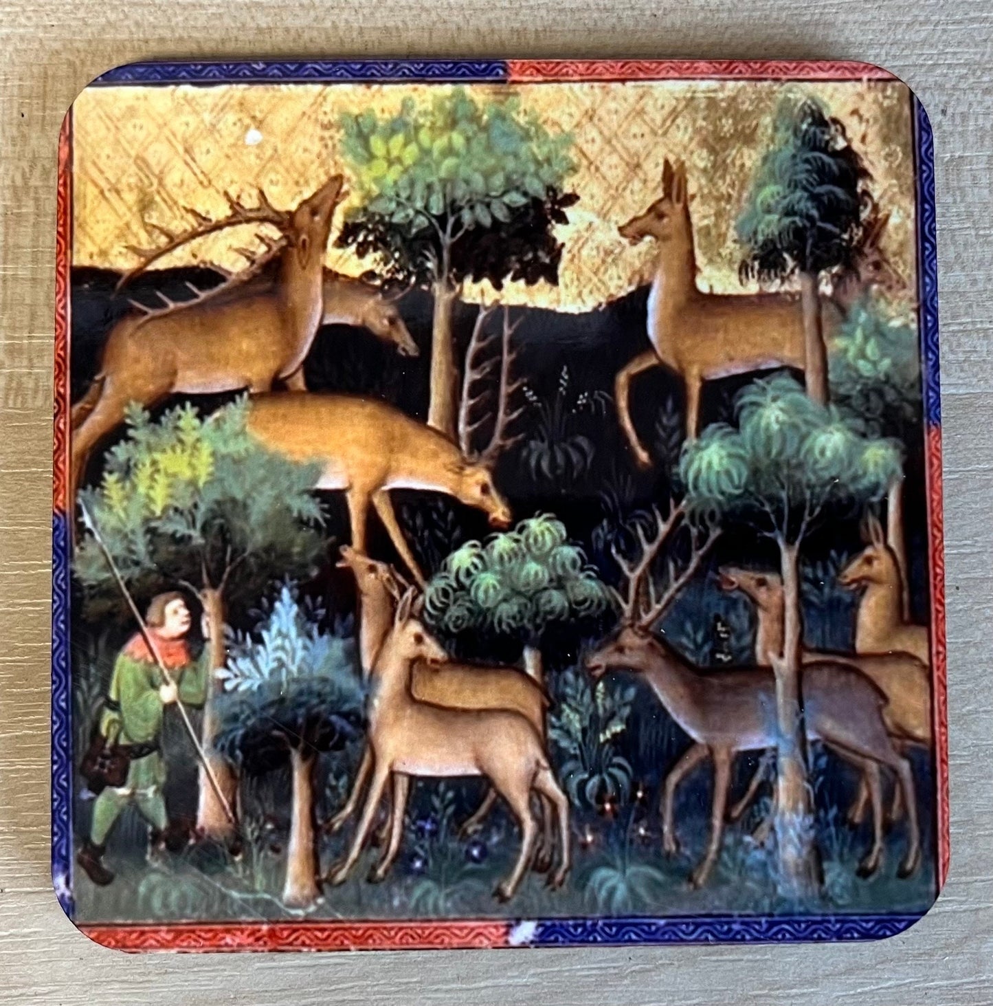 Medieval Deer/Stag coasters - set of 4
