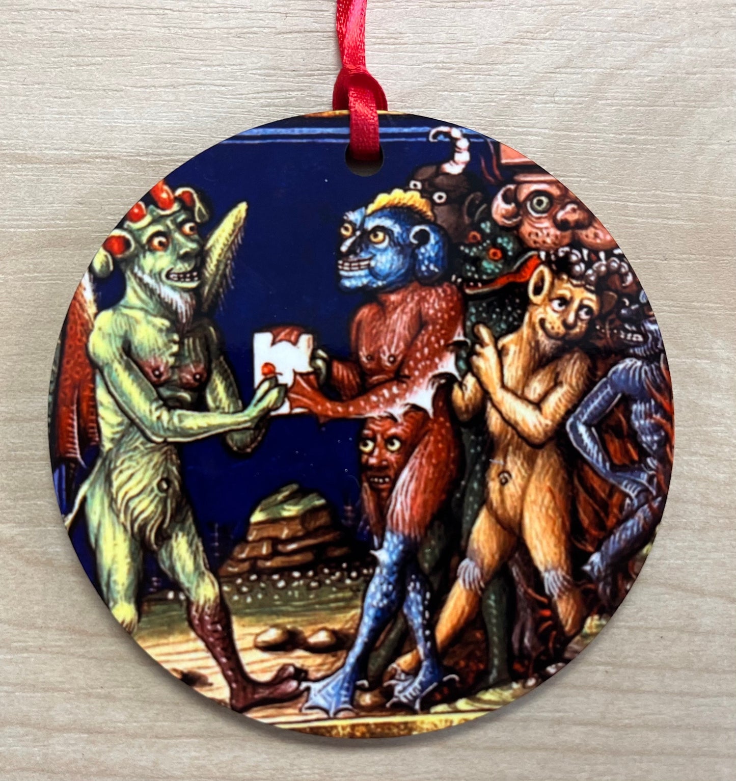 Cute Medieval Demon tree decorations - Double sided