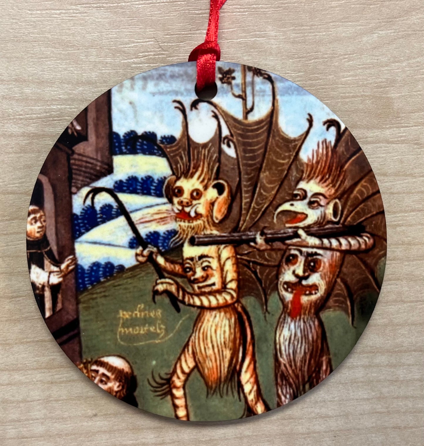 Cute Medieval Demon tree decorations - Double sided