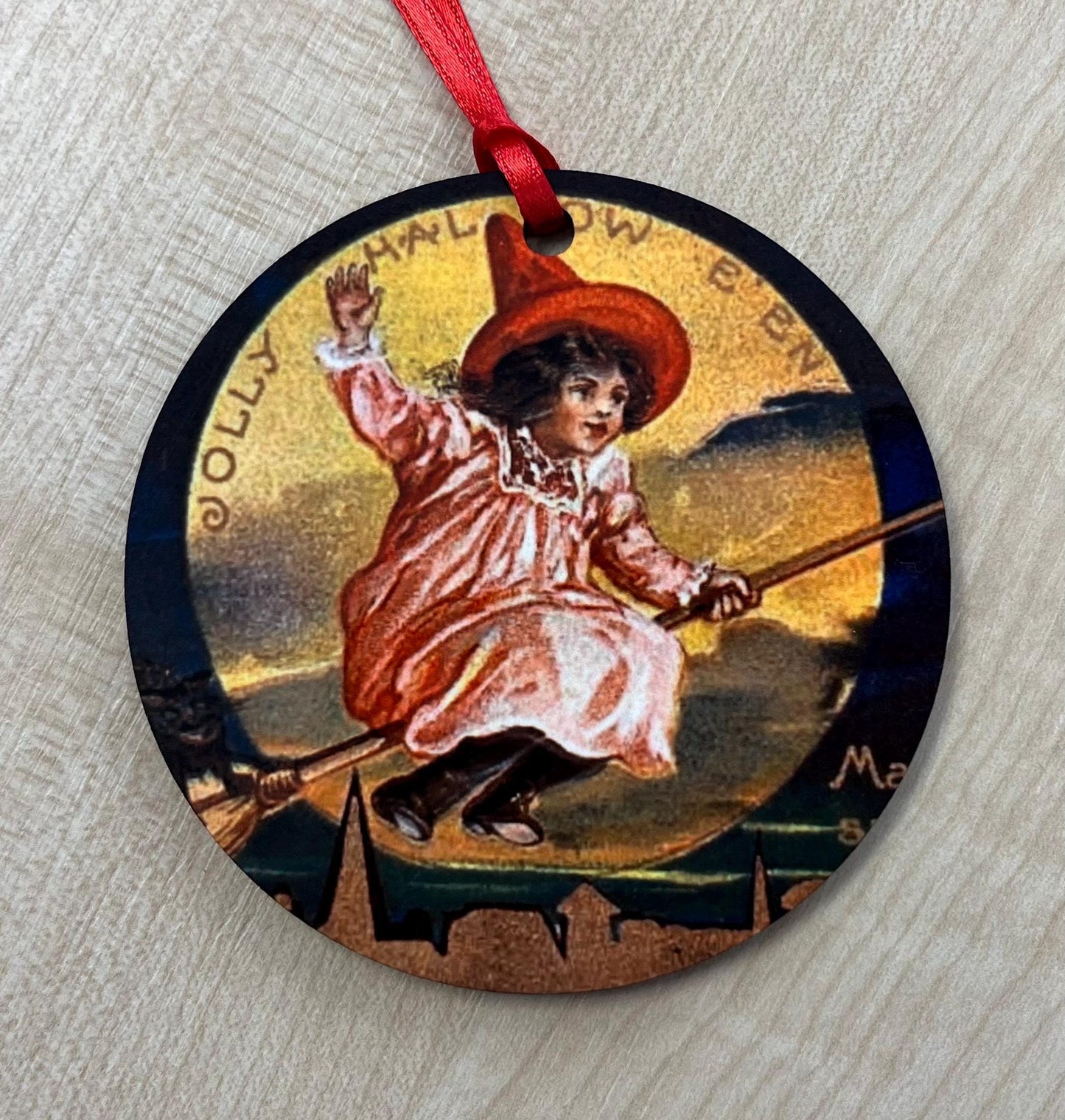 Vintage Witch Tree Decorations (set 2) - double sided