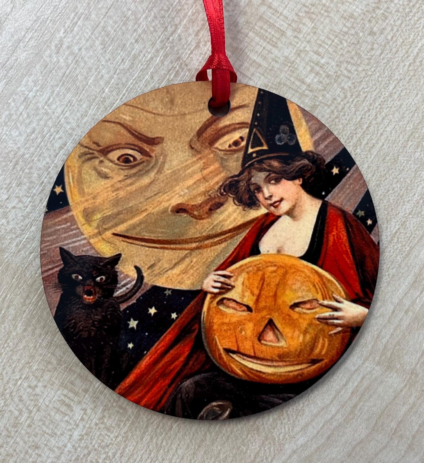 Vintage Witch Tree Decorations (set 2) - double sided