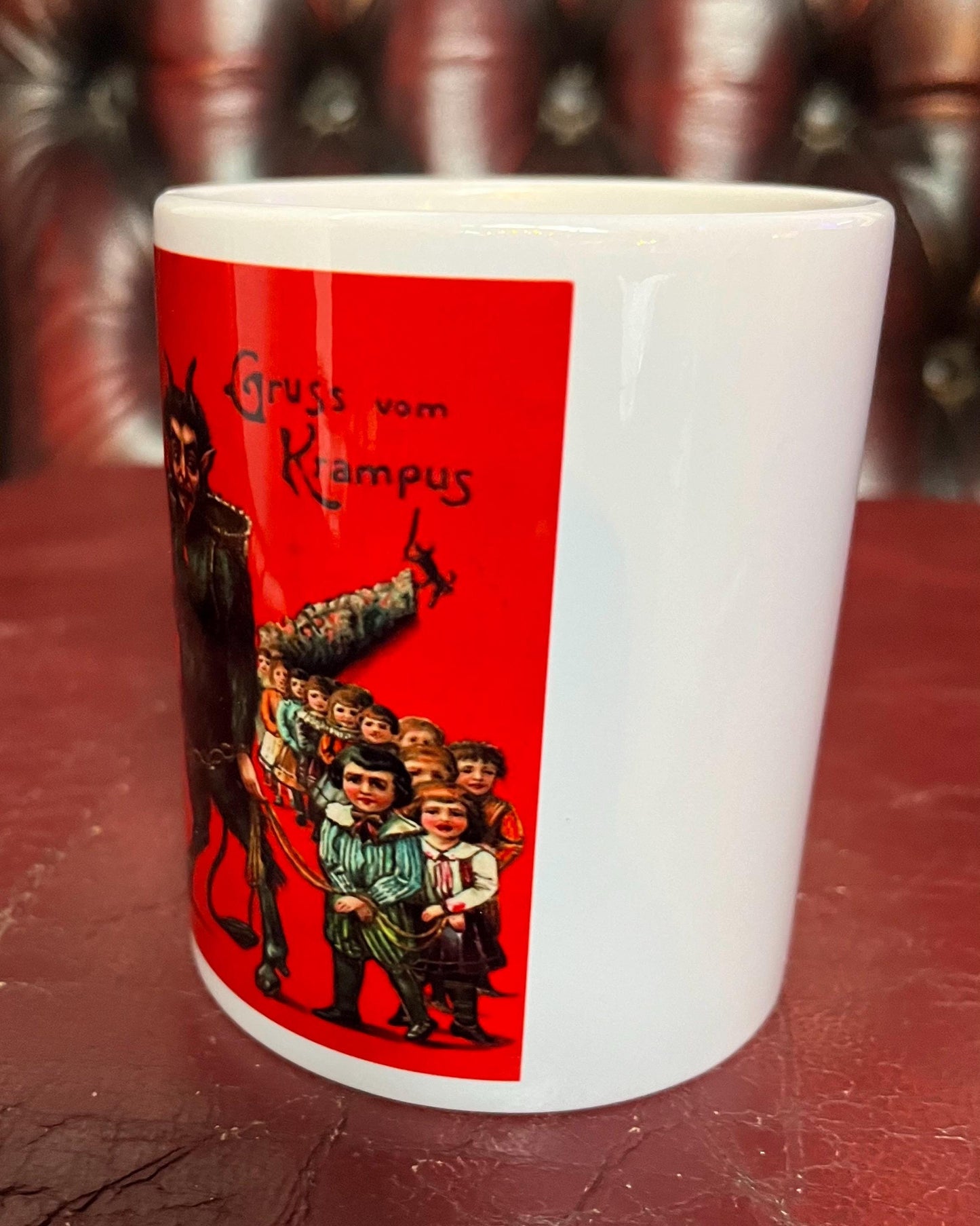Krampus mug - red background