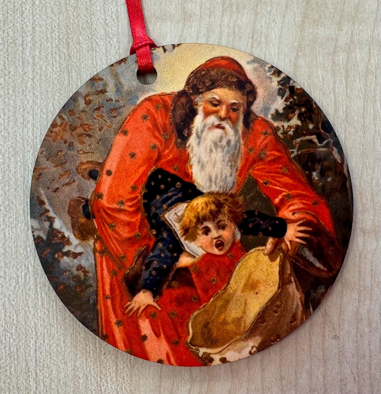 Creepy Vintage Christmas Tree Decorations (set 2) - Double sided