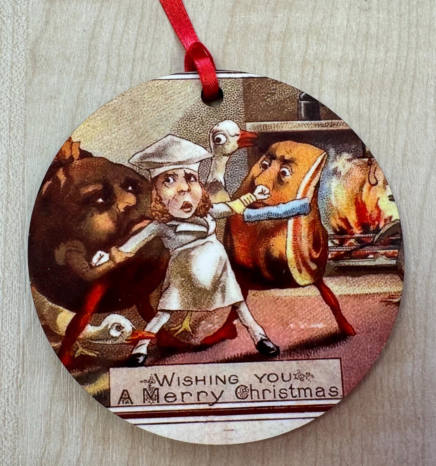 Creepy Vintage Christmas Tree Decorations (set 2) - Double sided