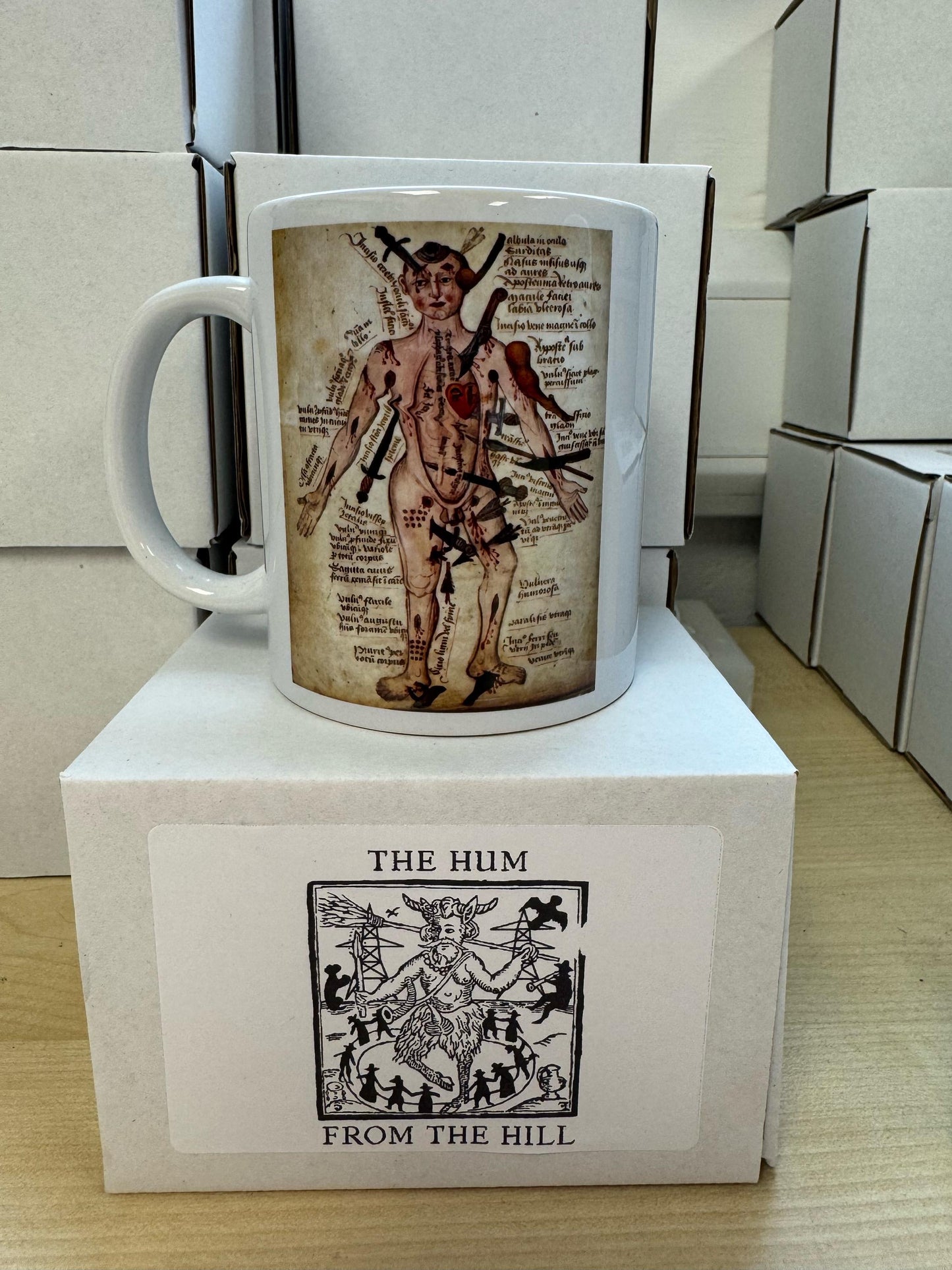 Wound Man mug 15th Century