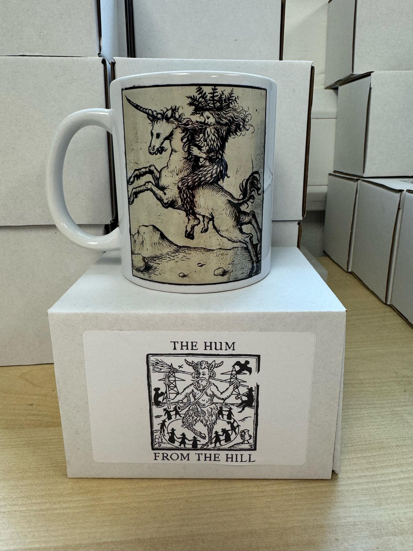 Wild Woman on Unicorn mug