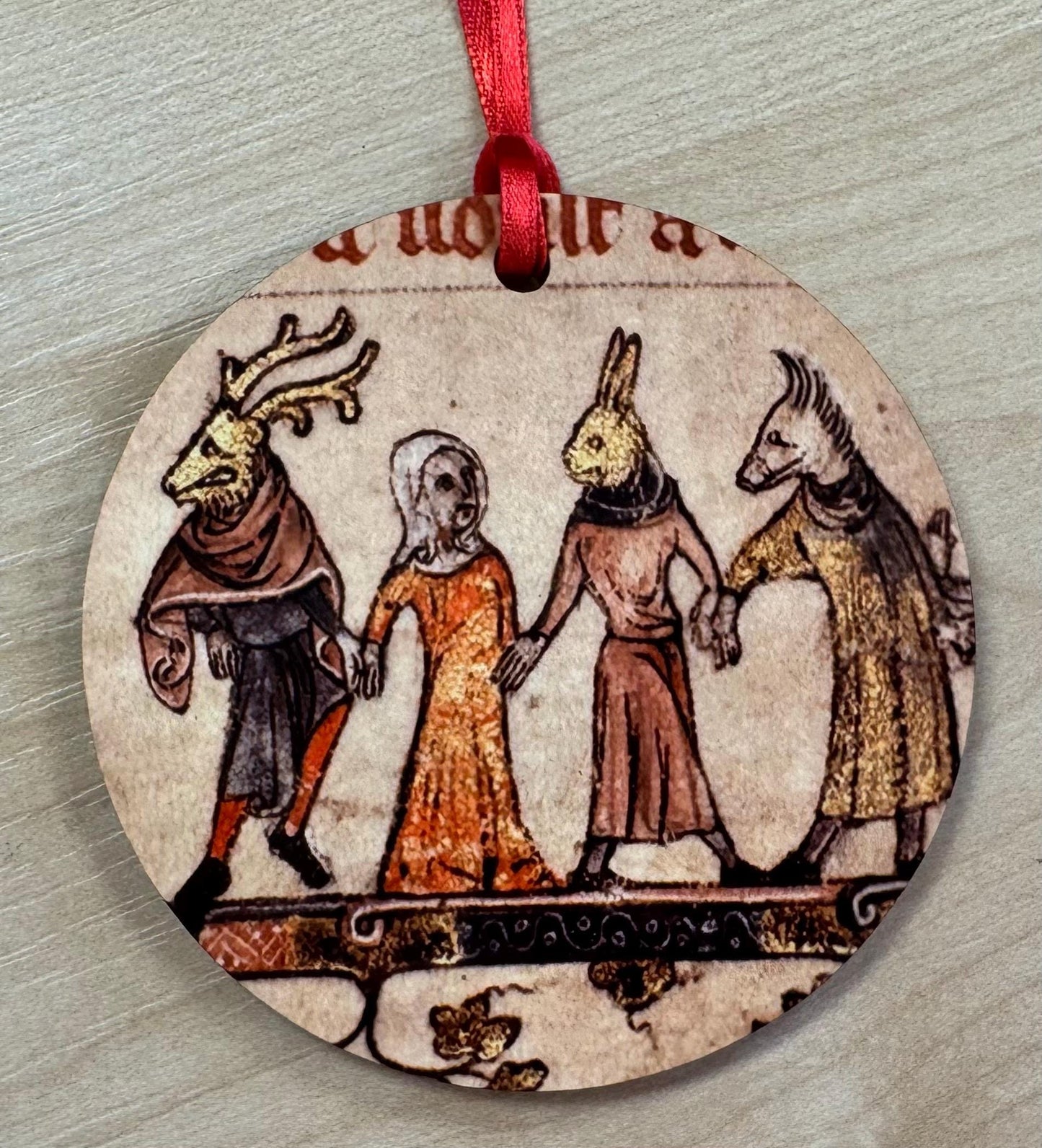 Medieval Mummers Tree Decorations - Double sided