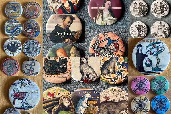 Plague Dr Button Badge 32mm