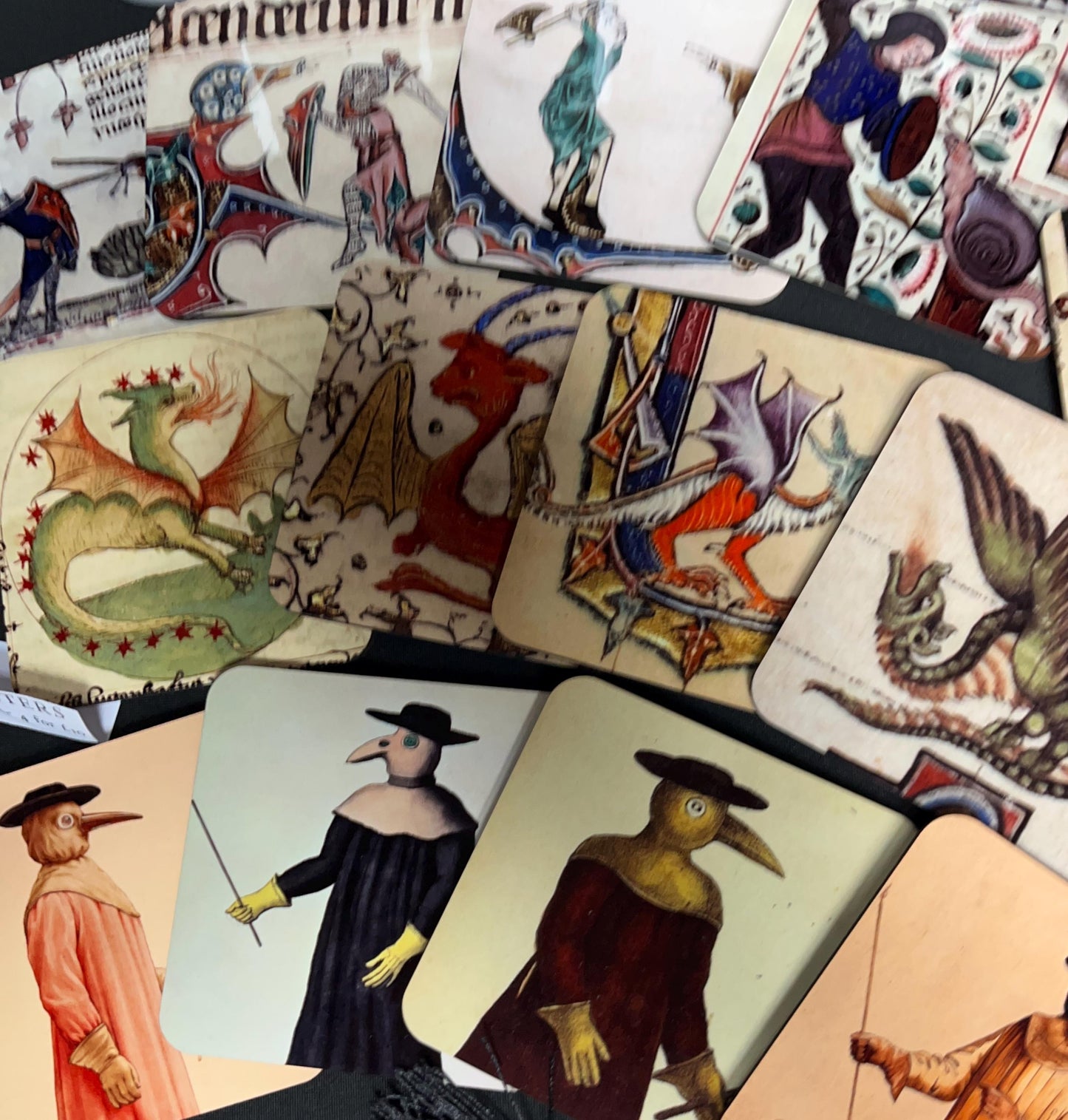 Medieval Cat Coasters - Set 2