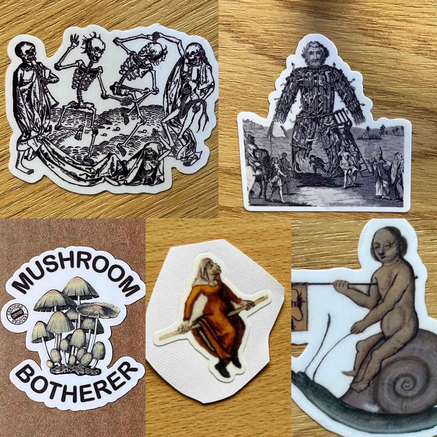 Bundle of 10 mix and match stickers - you choose the designs - tell us which images you require when ordering.